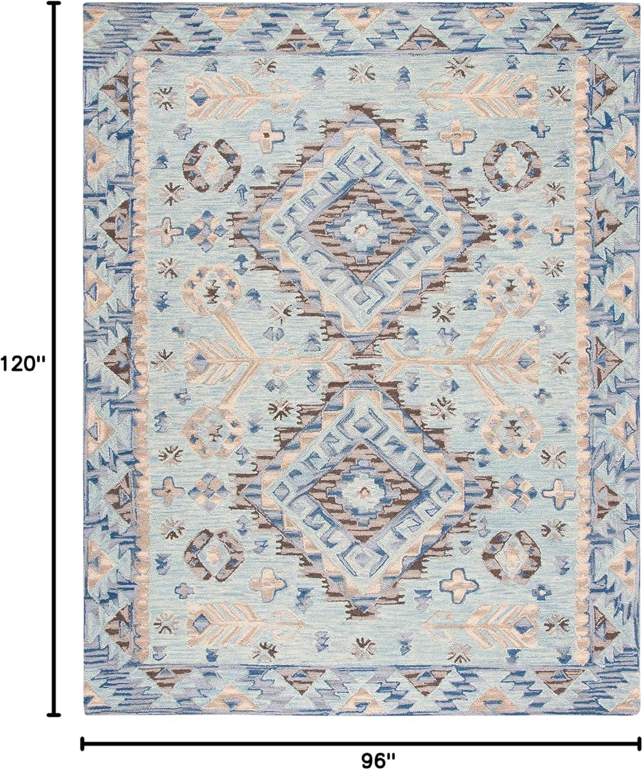Aspen APN504 Hand Tufted Area Rug - Blue/Beige - 8'x10' - Safavieh.