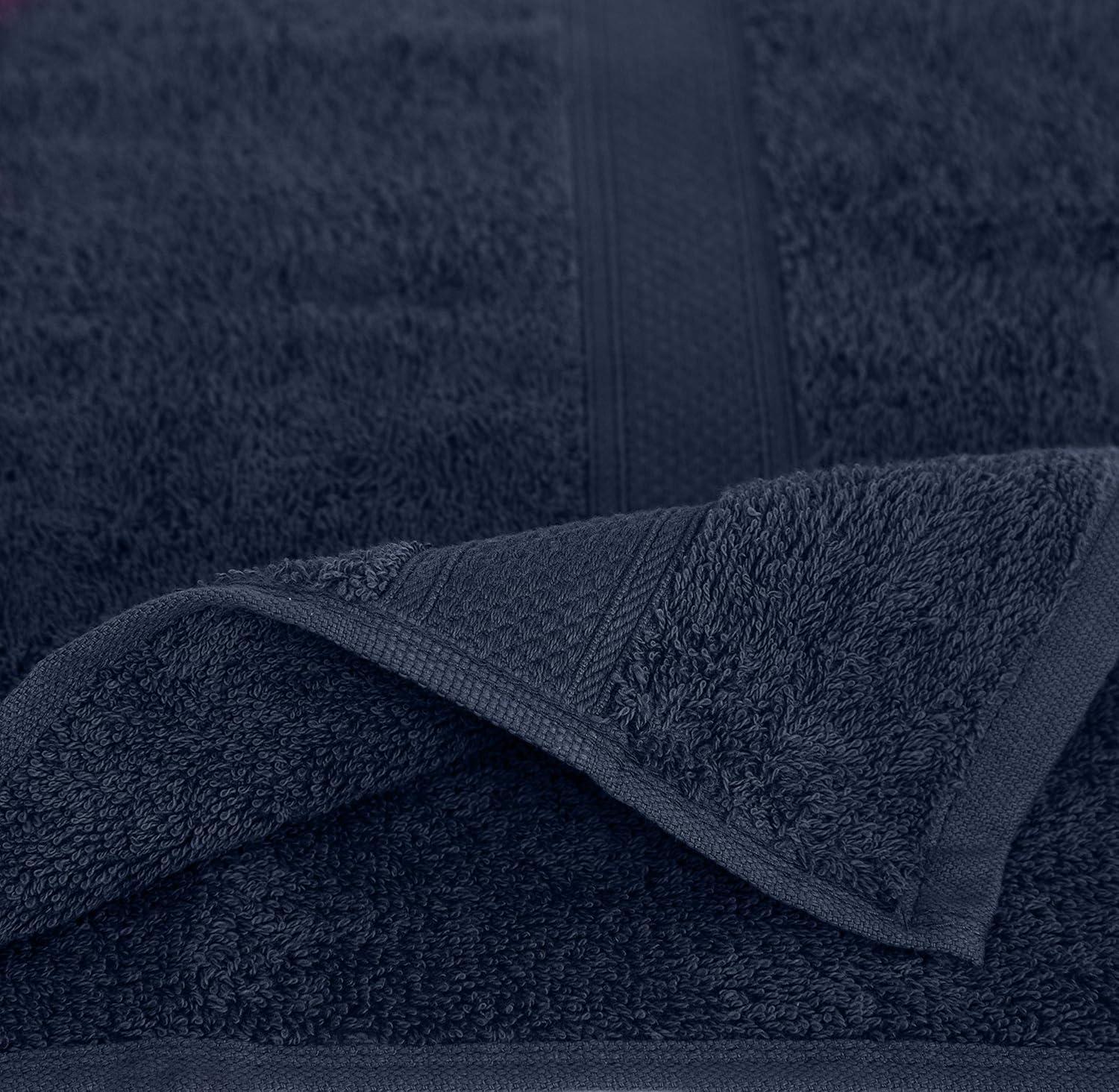 Hand Towels - 6-Pack, Softest 100% Cotton by California Design Den - Navy Blue, Six-Pcs Hand Towels