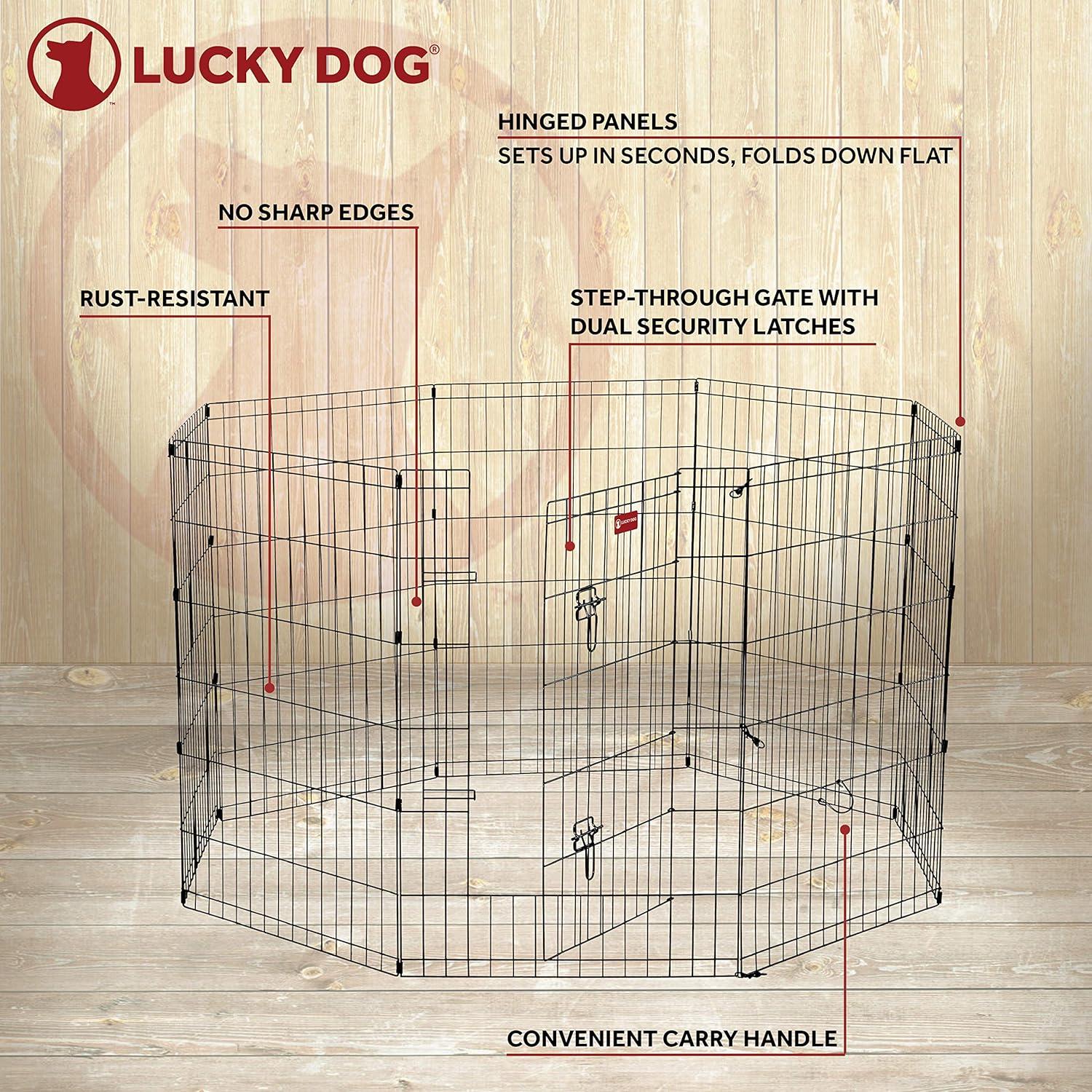 Foldable Metal Exercise Pet Play Pen for Dogs, Chickens, Rabbits and more