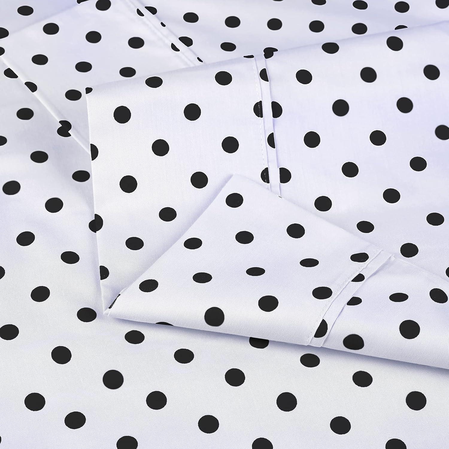 Superior Impressions Polka Dots 600 TC Cotton Poly Blend Deep Pocket Bed Sheet Set