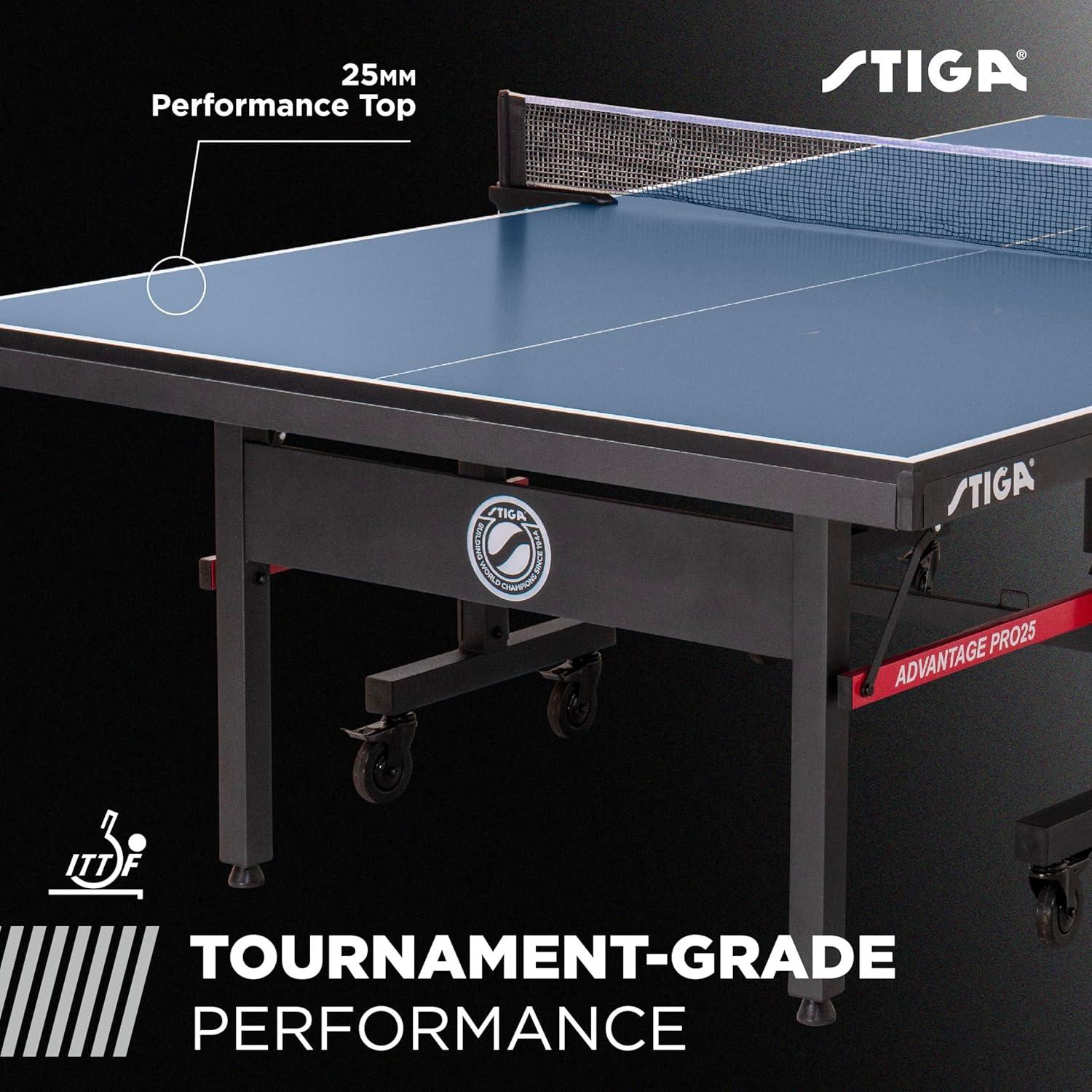 Advantage Pro25 Blue Folding Table Tennis Table with Net