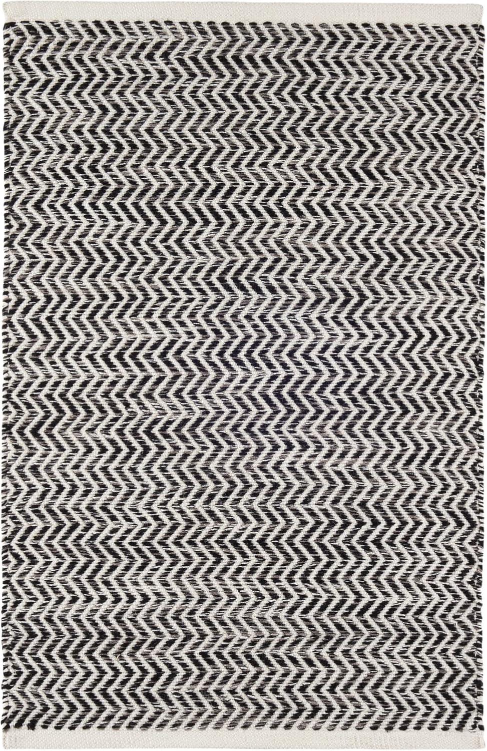 Coastal Black Handwoven Indoor/Outdoor Rug