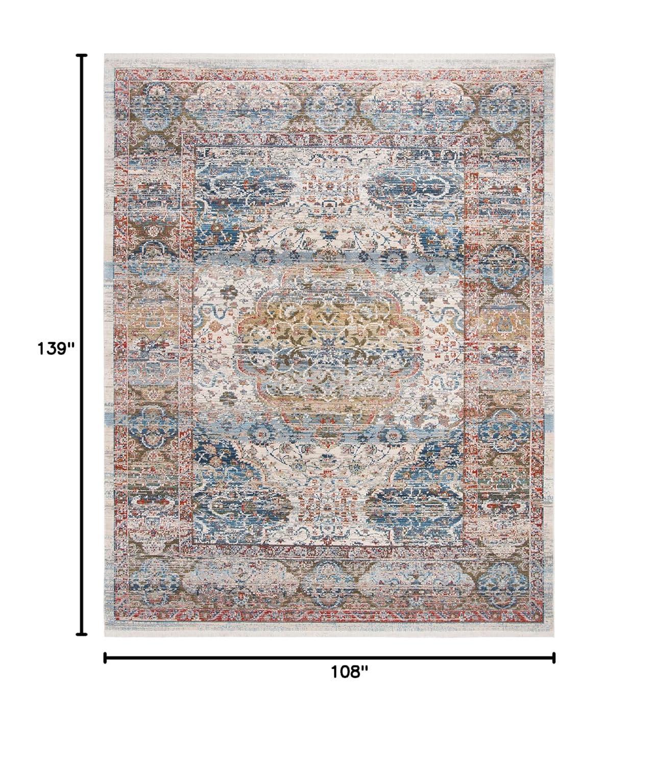 Vintage Persian VTP483 Power Loomed Area Rug - Beige/Blue - 9'x11'7" - Safavieh.