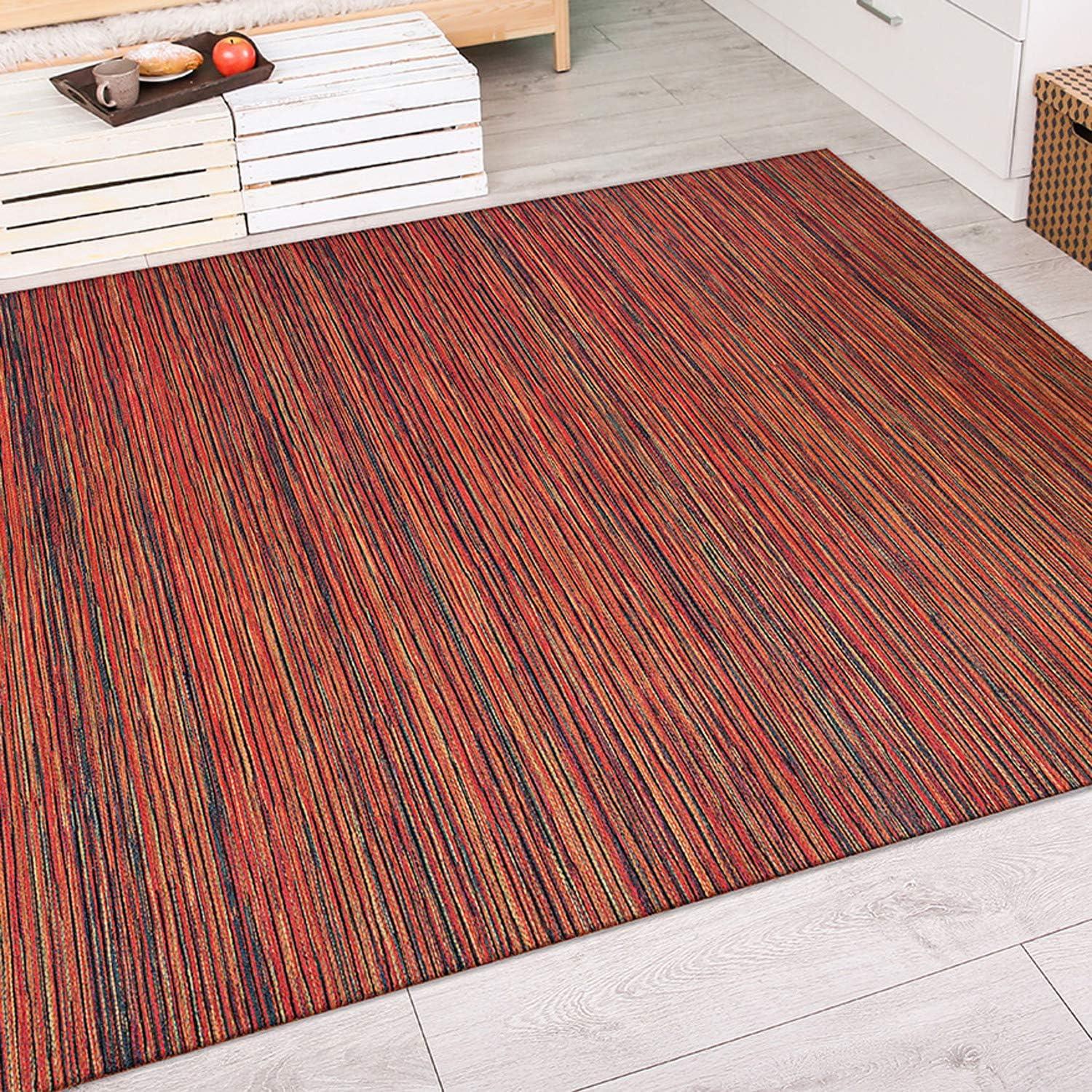 Couristan Cape Hinsdale Indoor / Outdoor Area Rug, Crimson-Multicolor, 5'3" x 7'6"