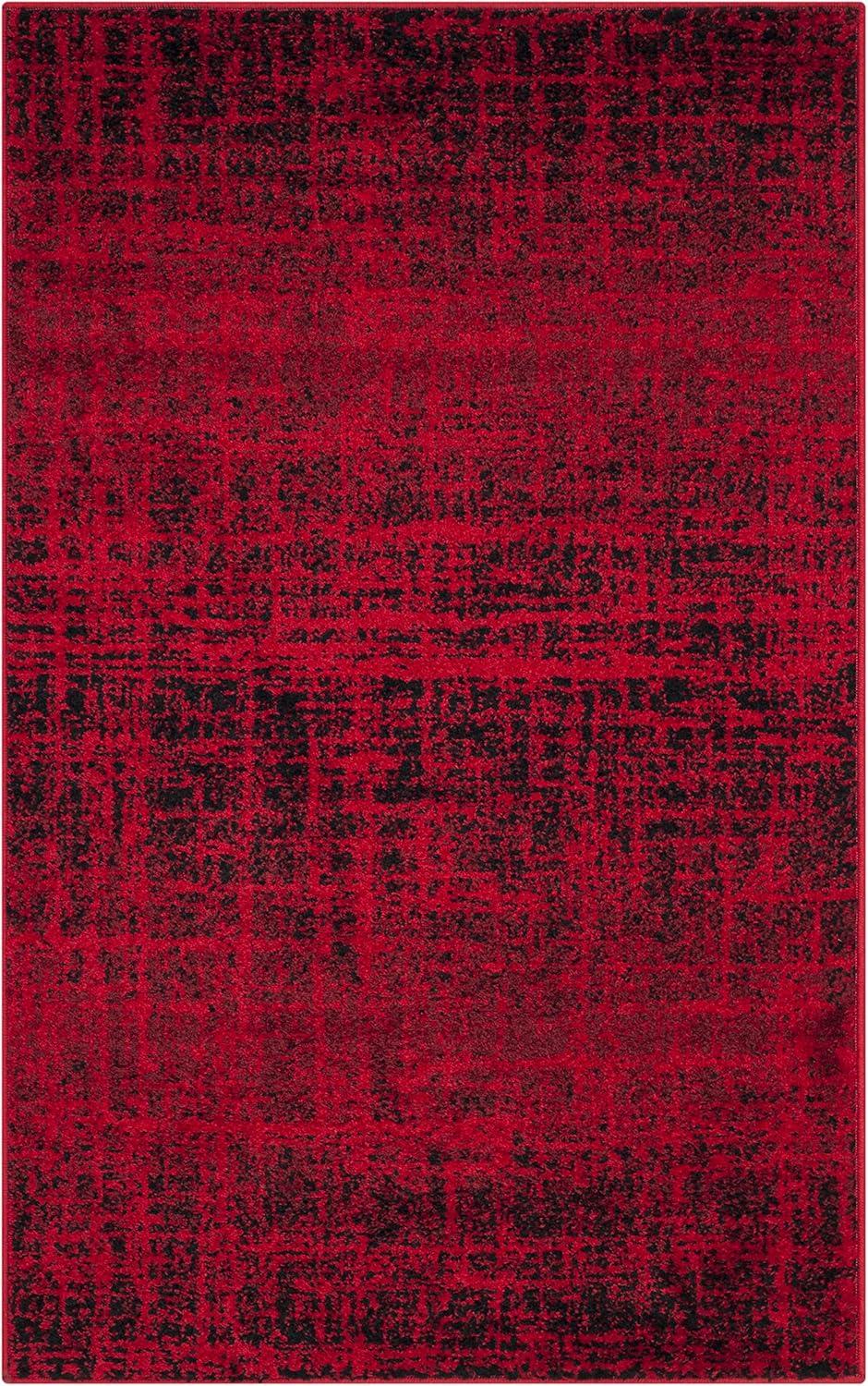 Adirondack ADR116 Machine Made Indoor Accent Rug - Red/Black - 3'x5' - Safavieh