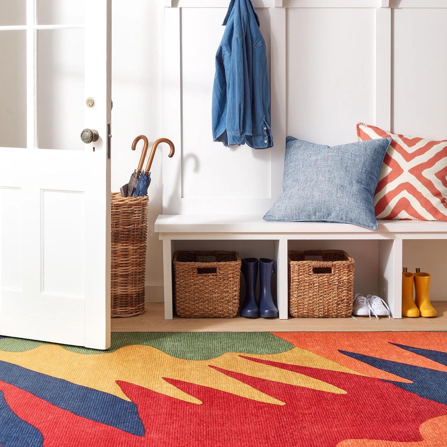 Graphic Kit Kemp x Annie Selke Graphic Multi Machine Washable Rug