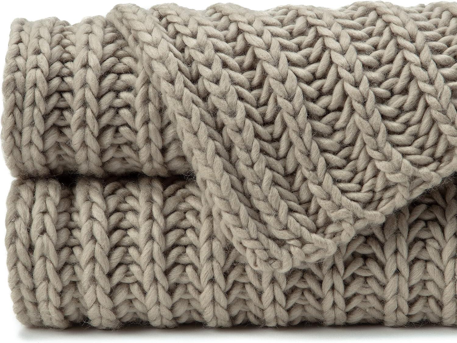 Chunky Knit Throw Blanket