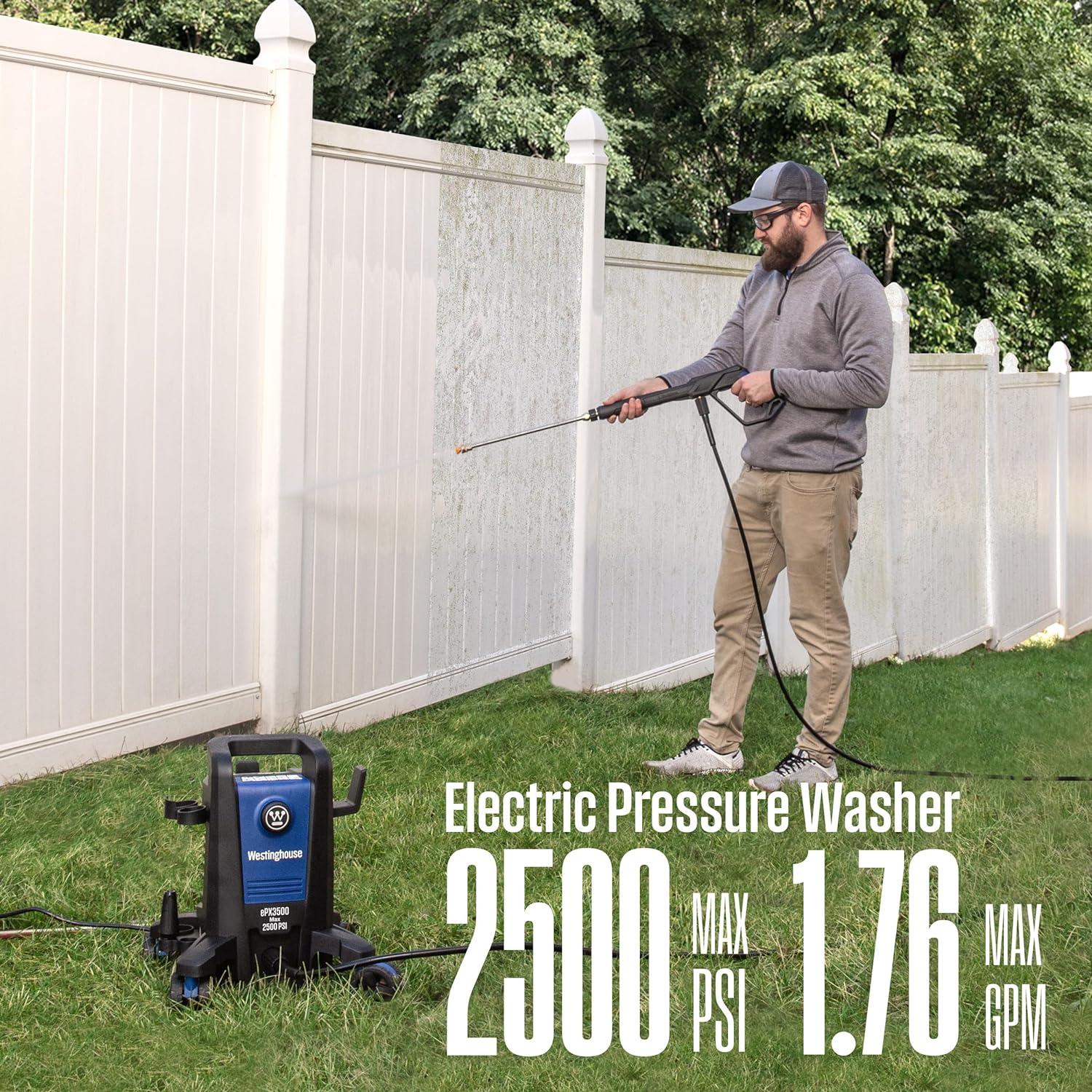 Westinghouse Electric Pressure Washer 2500-PSI, 1.76-GPM, Soap Tank, 5 Nozzles
