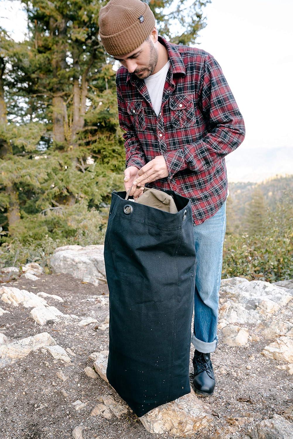 Stansport 42" Cotton Canvas Duffel Bag With Shoulder Strap