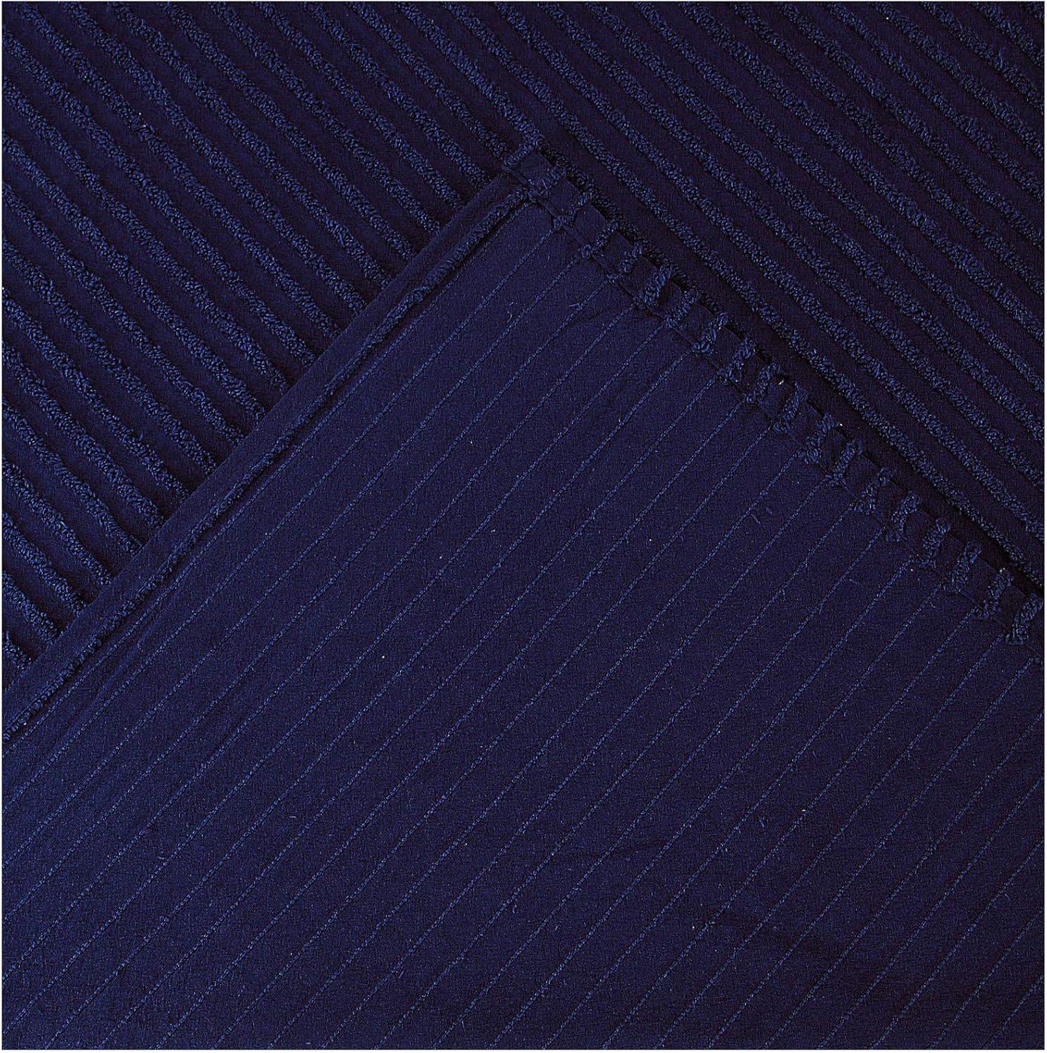 Better Trends Jullian 100% Cotton Tufted Pillow Sham with Stripe Pattern Machine Washable Pillow Cover