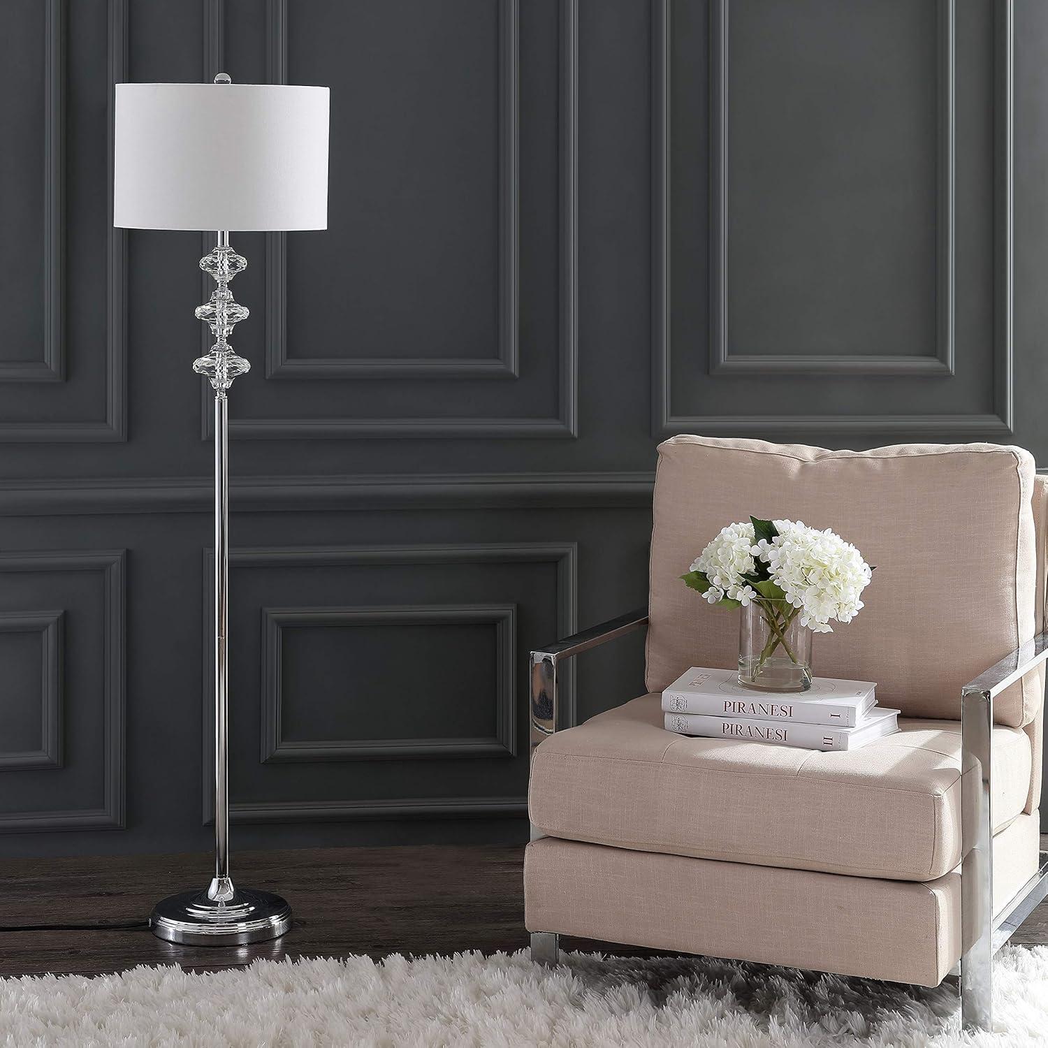 Lottie Floor Lamp - Chrome - Safavieh