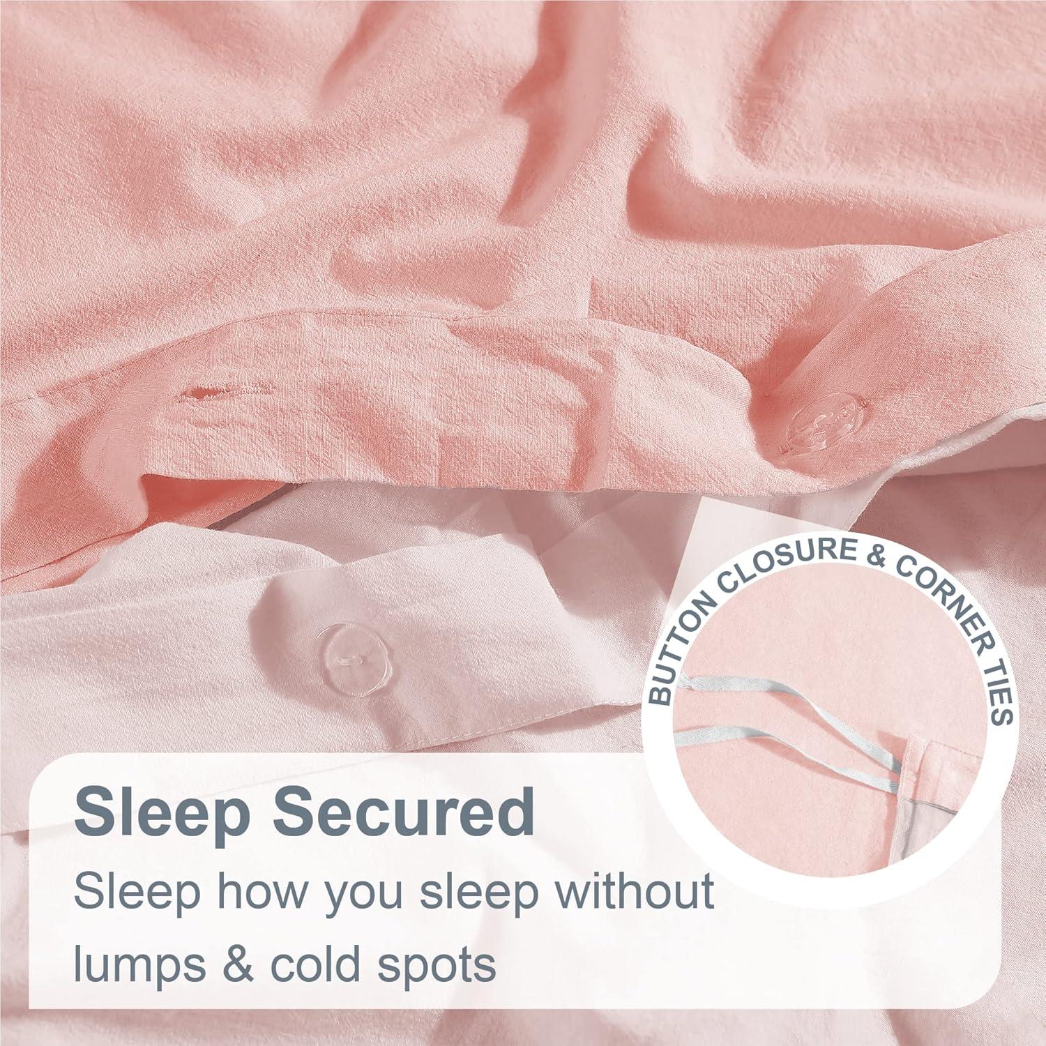 Swift Home 100% Cotton Crinkle Washed Duvet Cover Set