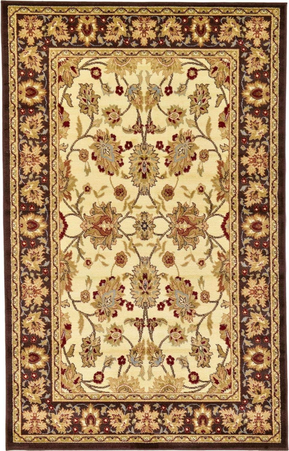 Unique Loom Springfield Voyage Rug , 5' 3" x 8' 0" ,Cream