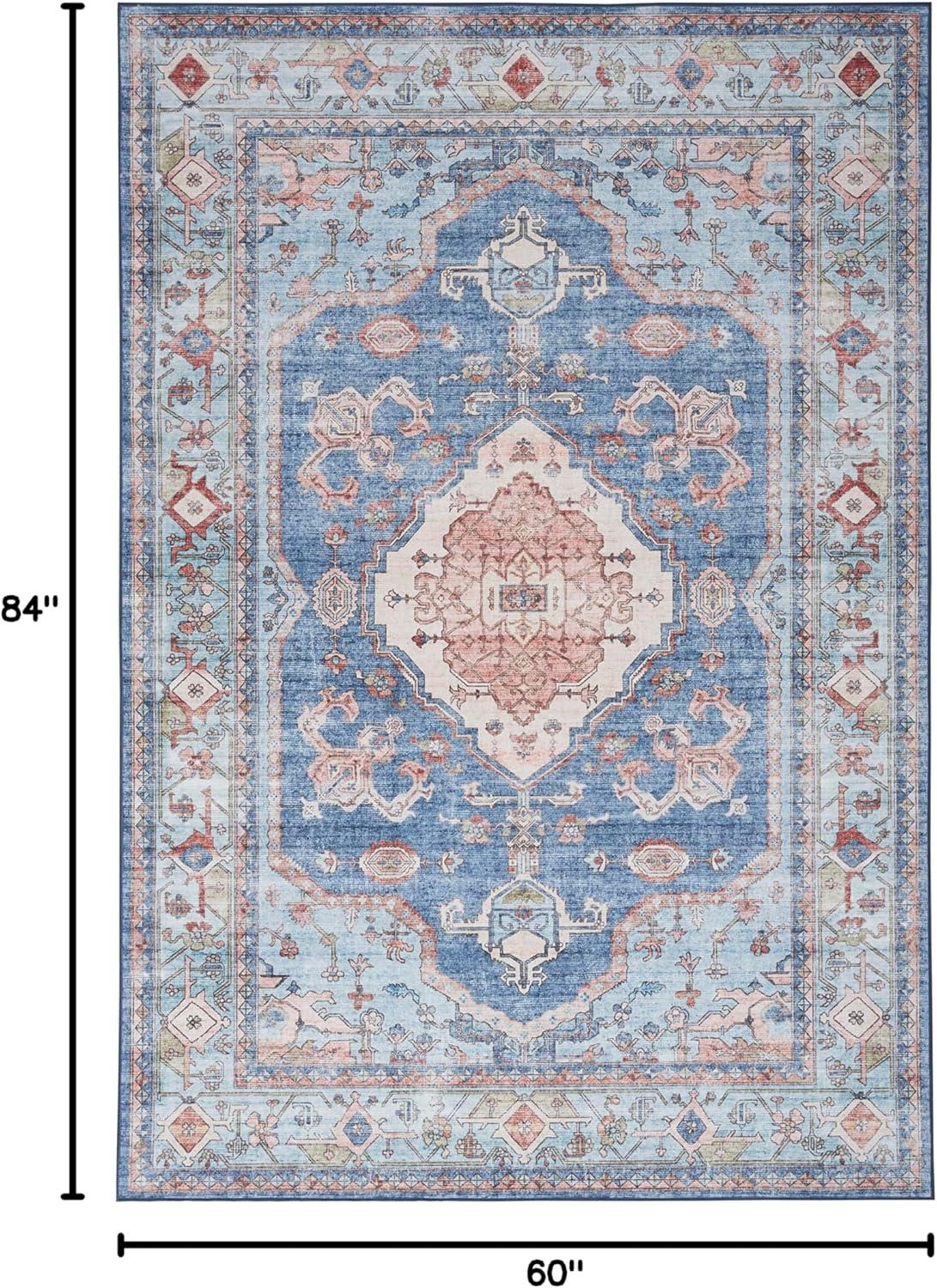 Nourison Fulton Bordered Medallion Non-Slip Flatweave Indoor Rug