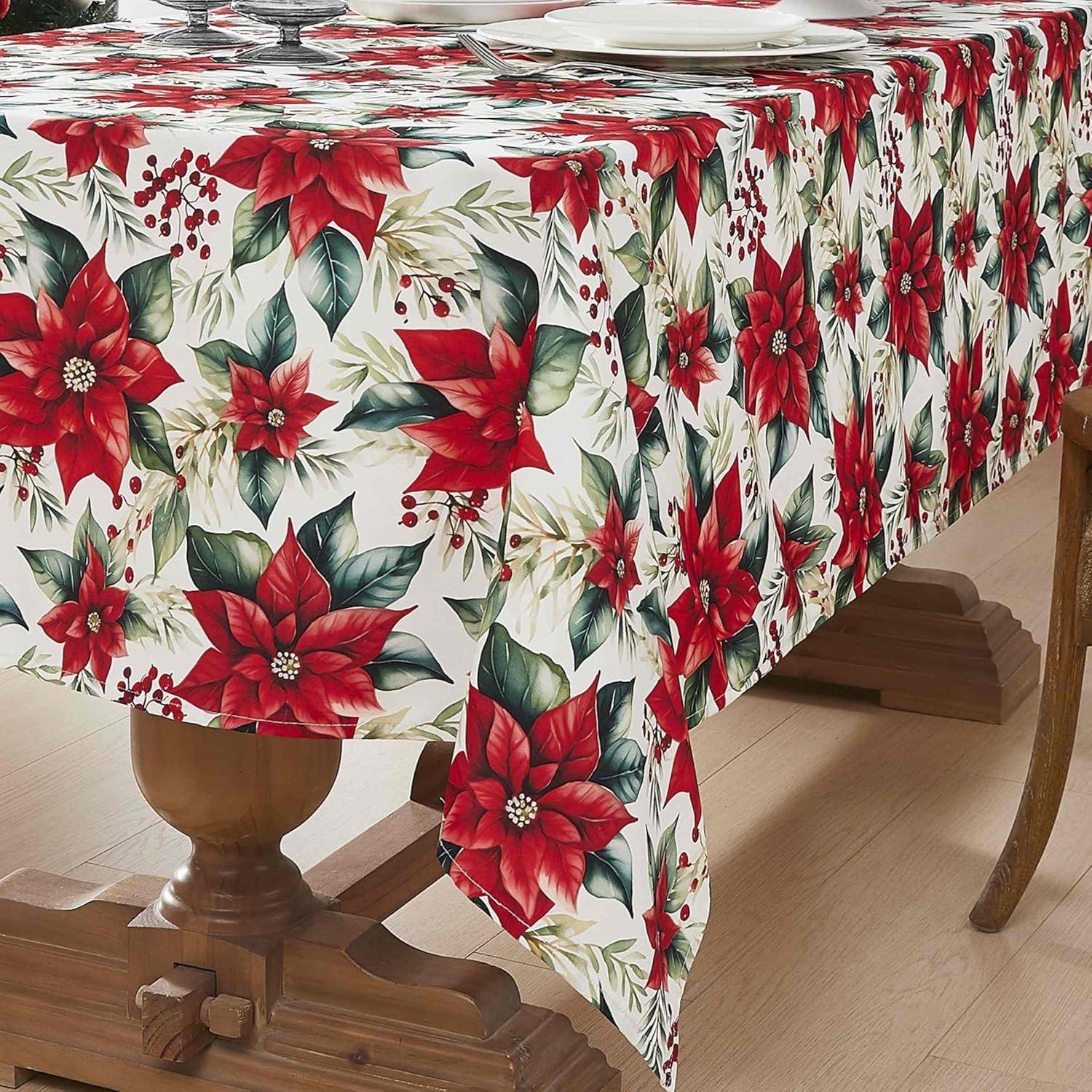 Avanti Linens Poinsettia 52'" x 70" Tablecloth