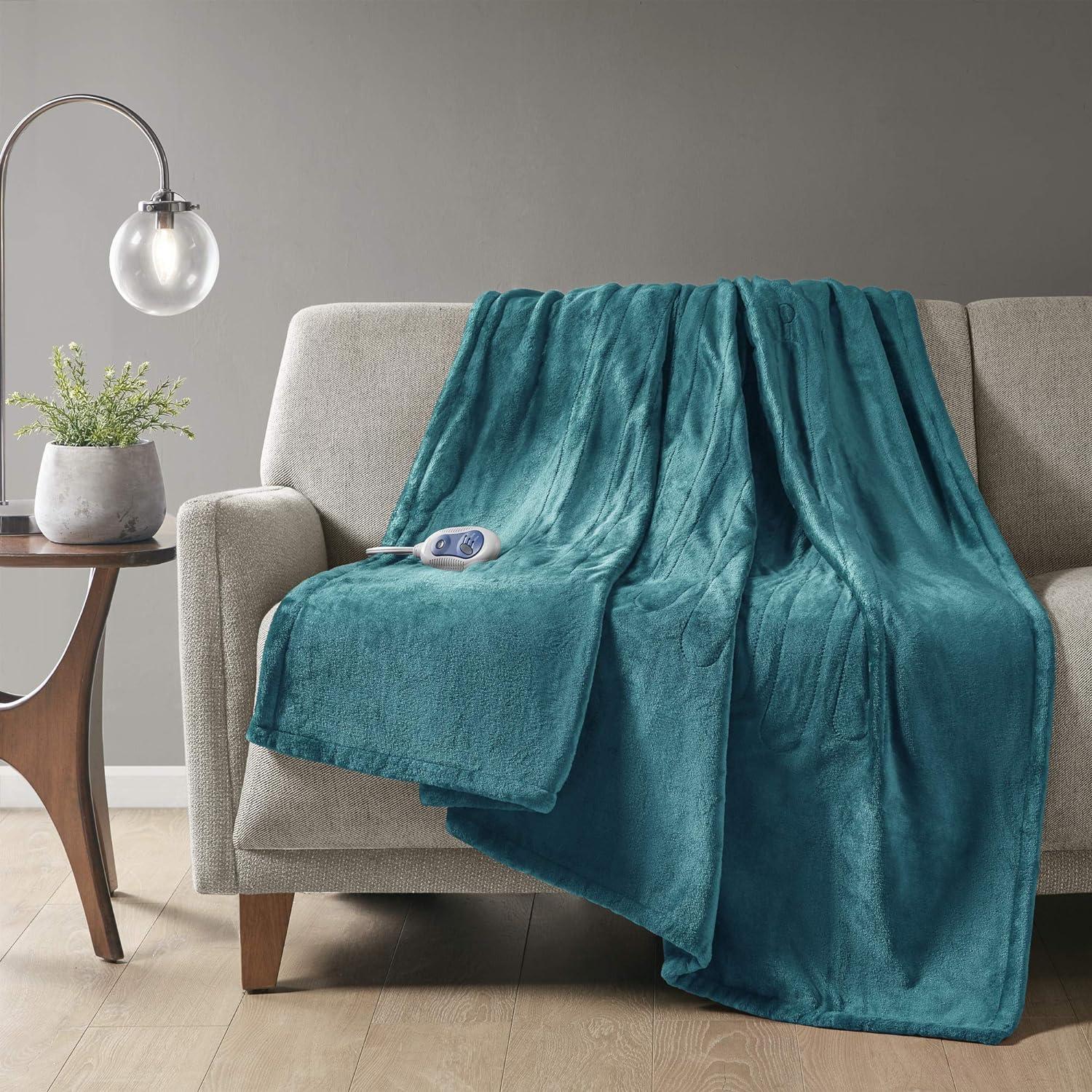 Heated Plush Oversized Throw