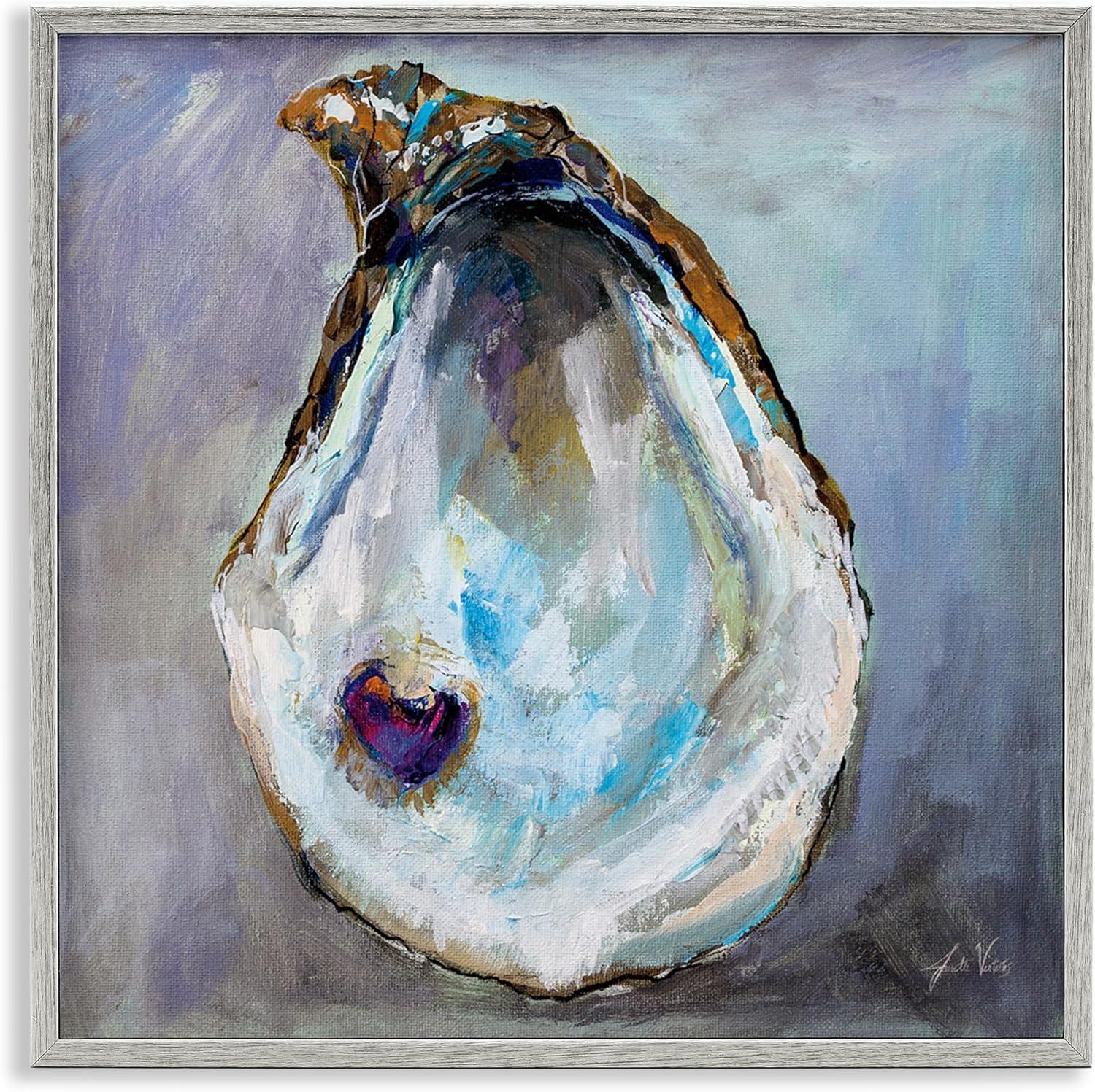 Stupell Industries " Oyster Shell With Pearl " by Jeanette Vertentes Painting Print