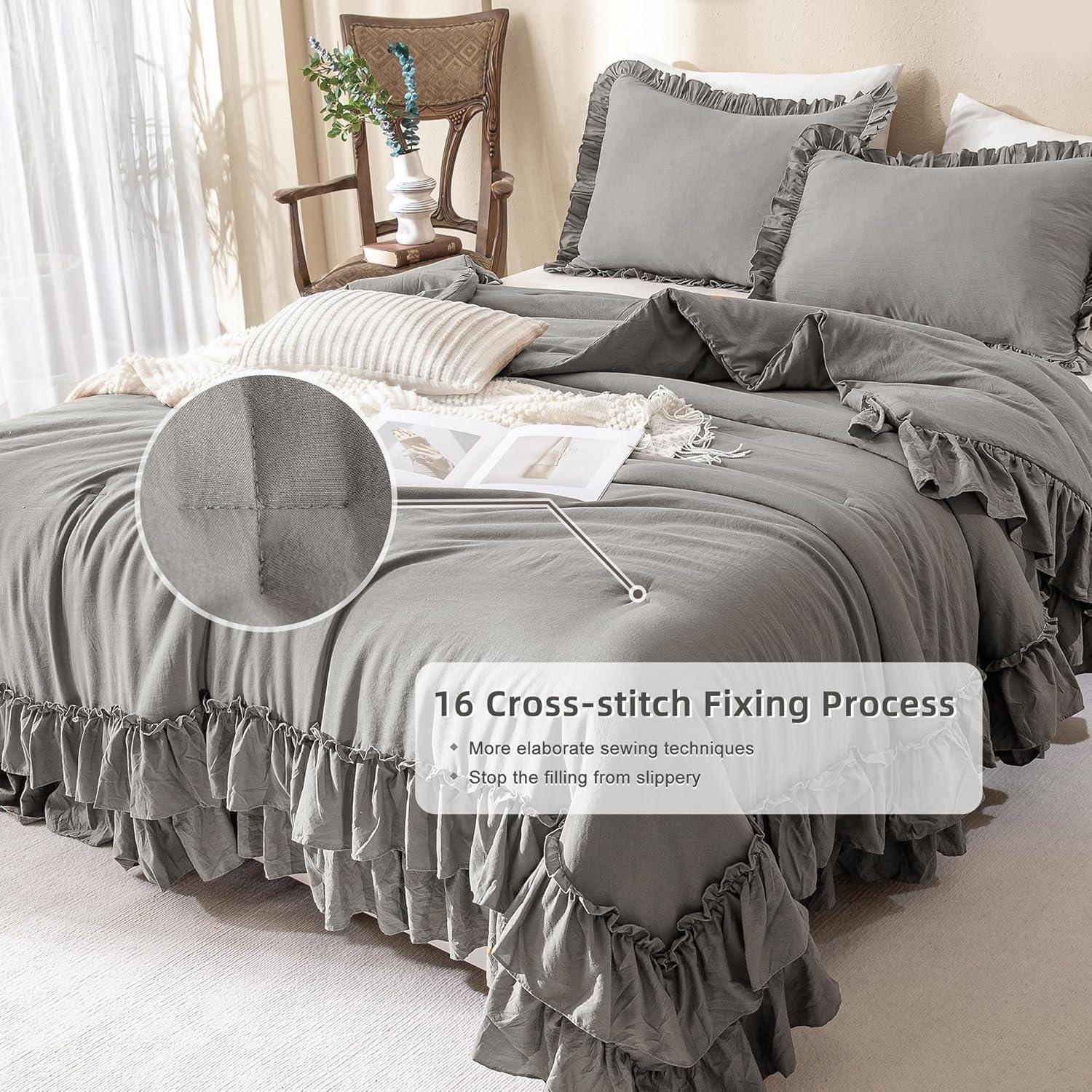 Lush Decor Reyna Microfiber 3 Piece Comforter Set