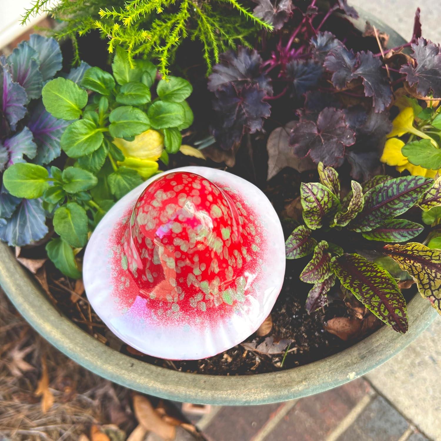 Bosmere BOSW131 4 x 6 in. Ceramic Mushroom, Red