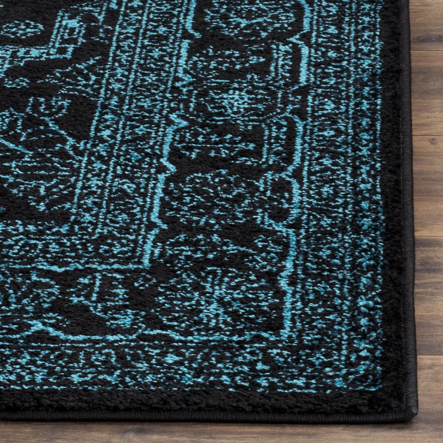 SAFAVIEH Adirondack Xavier Oriental Area Rug, Black/Teal, 4' x 6'