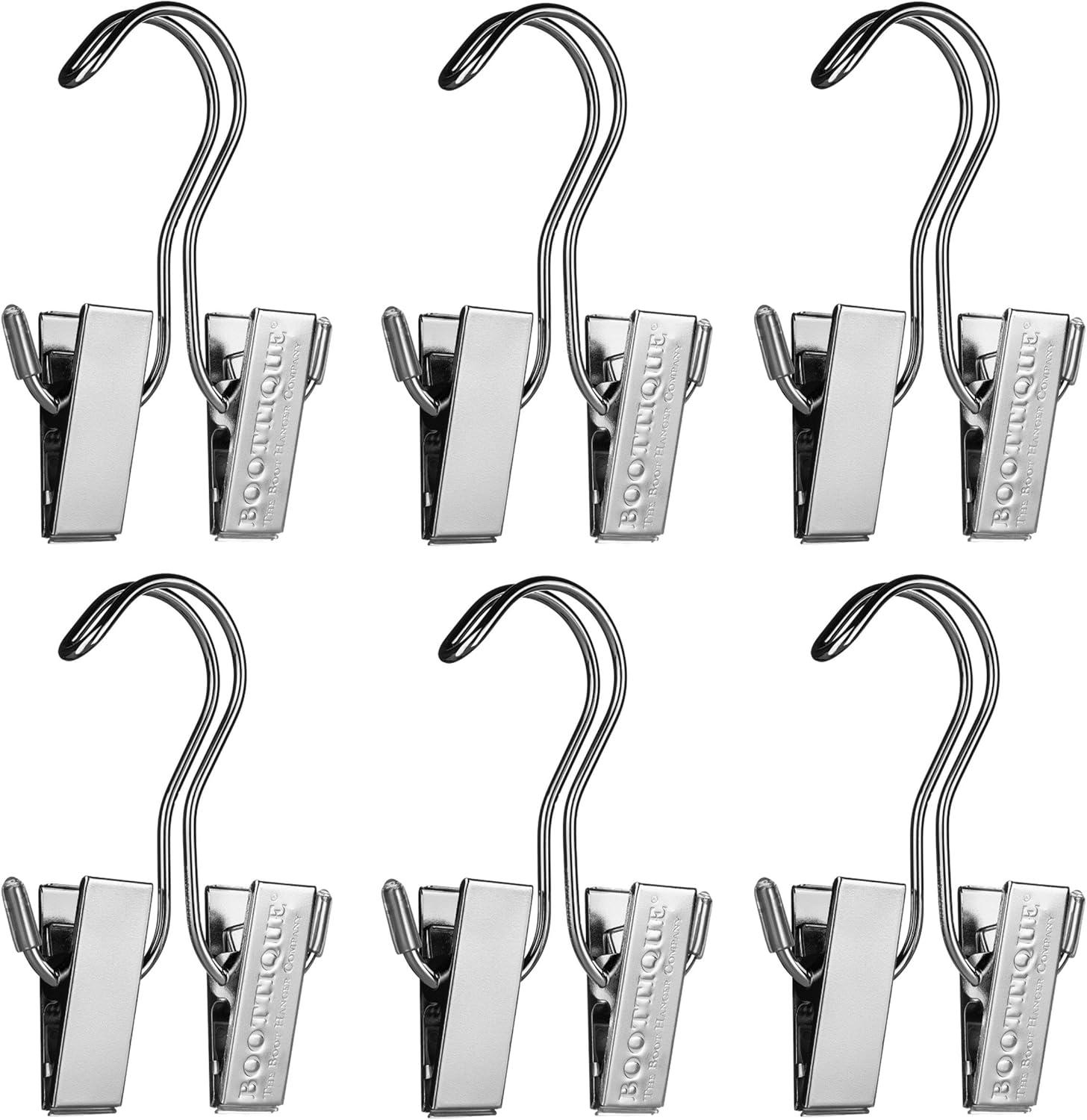 Boottique Add-on Boot Hangers - SET OF 6 Only - Holds, Shapes, & Protects Most Styles of Boots (6 Original Silver Hangers)