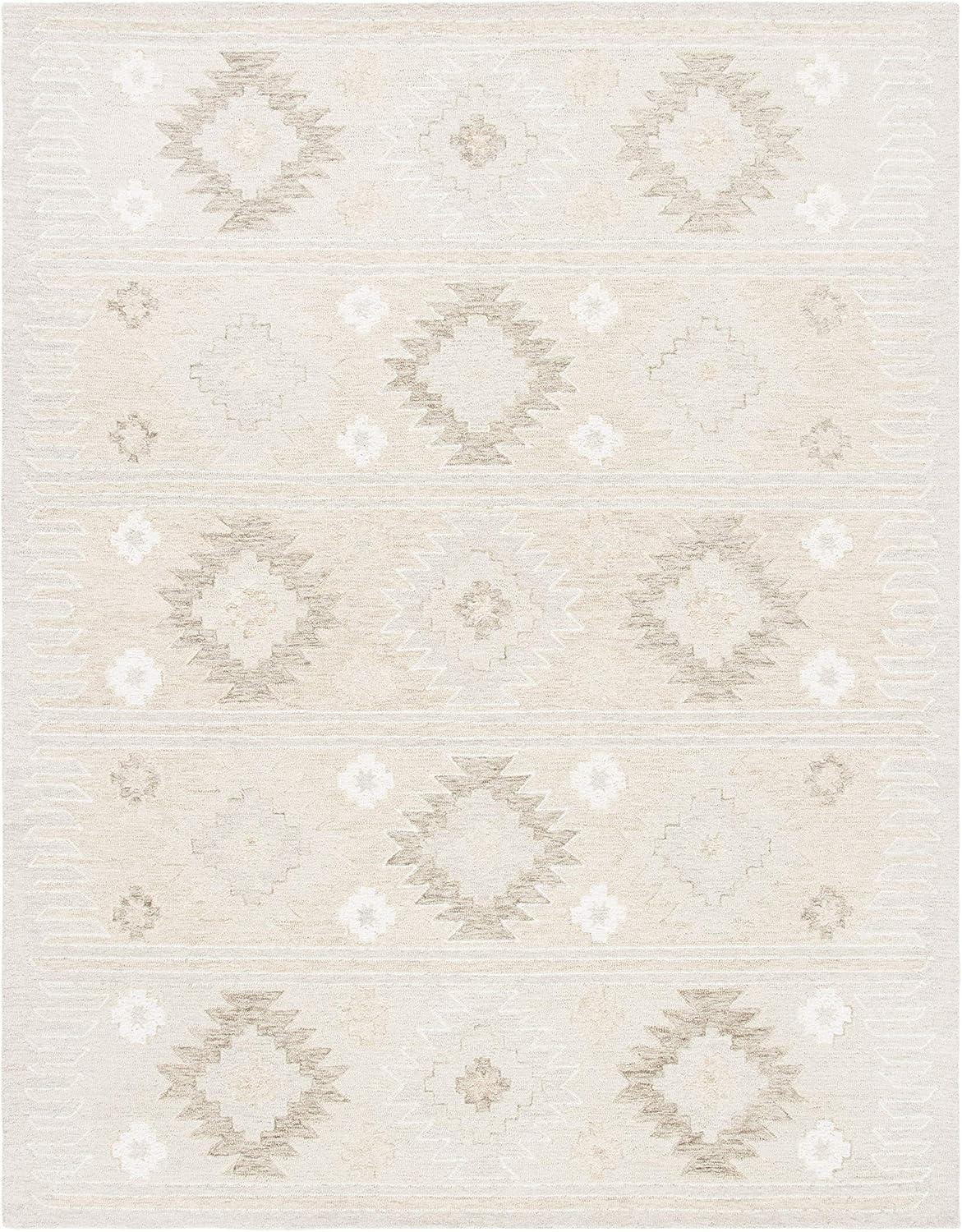 SAFAVIEH Capri Cian Southwestern Wool Area Rug, Beige, 9' x 12'