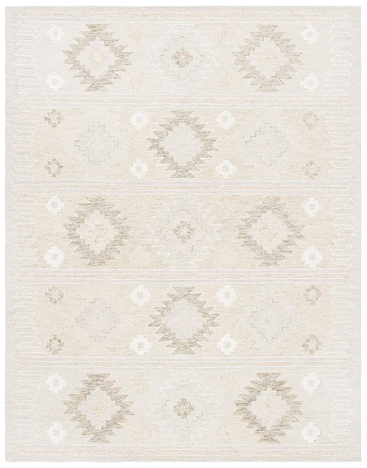 SAFAVIEH Capri Cian Southwestern Wool Area Rug, Beige, 9' x 12'