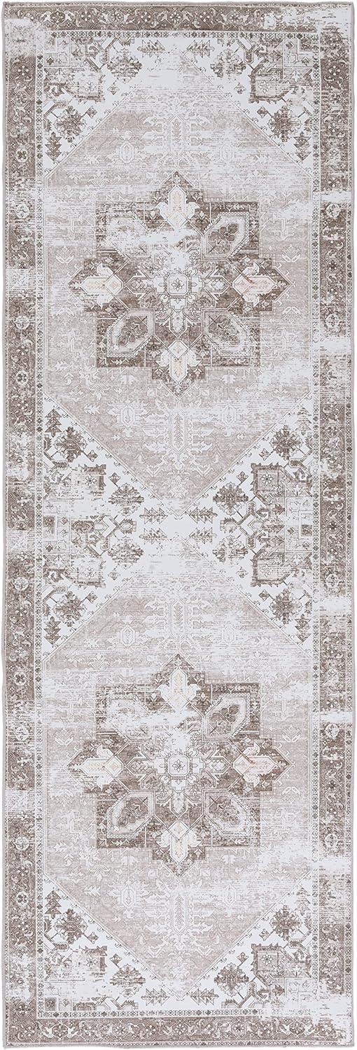 Tucson TSN102 Power Loomed Machine Washable Runner Rug - Sage/Ivory - 2'6"x6' - Safavieh.