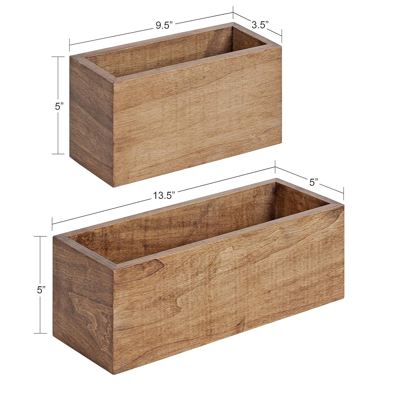 Kate & Laurel All Things Decor 14" x 5" Domio Hanging Pocket Desk Organizer Light Brown: Wall Mounted Storage, Office Accessory