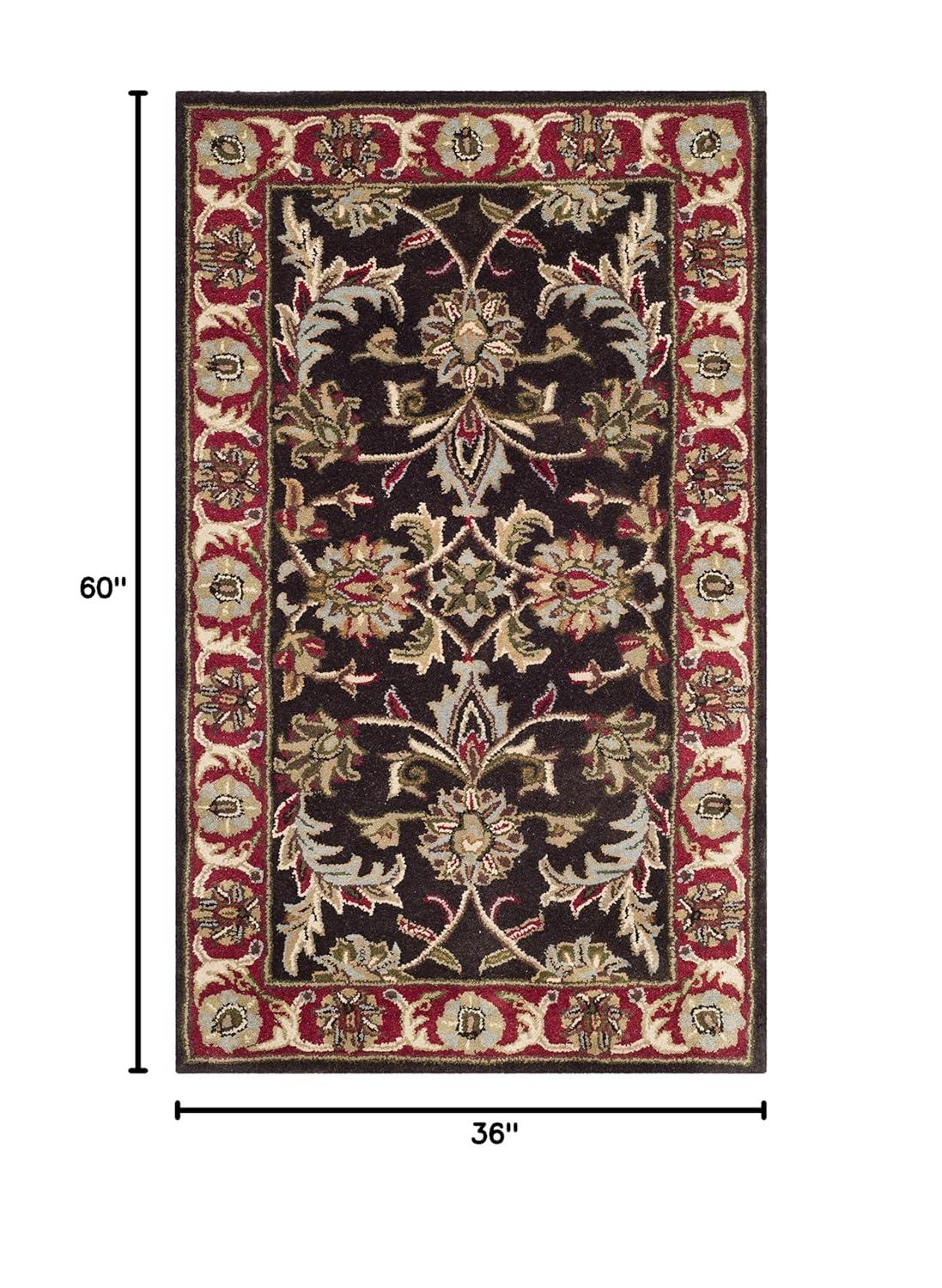 Heritage HG951 Hand Tufted Area Rug - Chocolate/Red - 3'x5' - Safavieh.