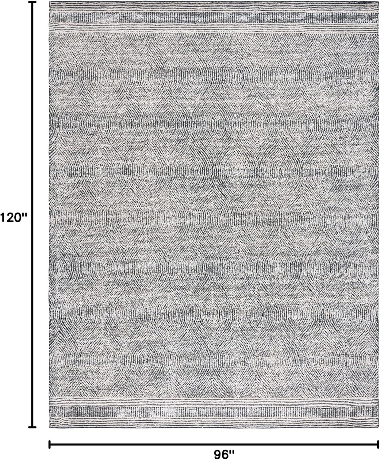 Abstract ABT340 Handmade Indoor Area Rug - Ivory/Chocolate - 8'x10' - Safavieh