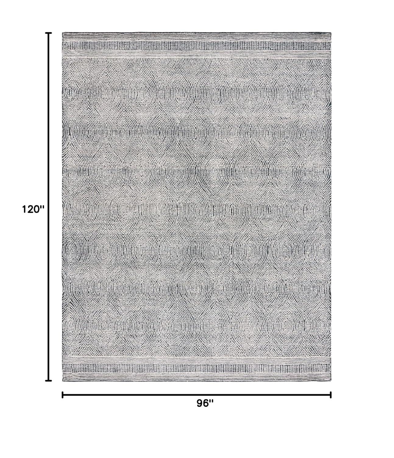 Abstract ABT340 Handmade Indoor Area Rug - Ivory/Chocolate - 8'x10' - Safavieh