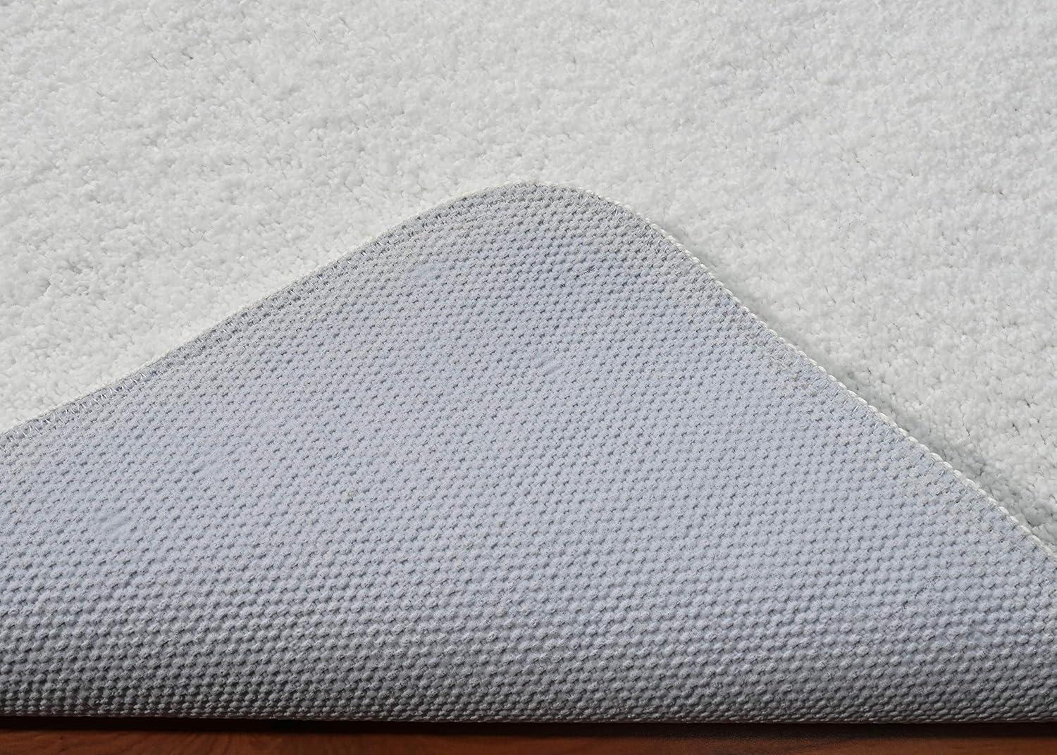 Garland Rug Gramercy Washable Bath Rug Set, 3 Piece (20"x34", Contour Rug, & Toilet Lid) White