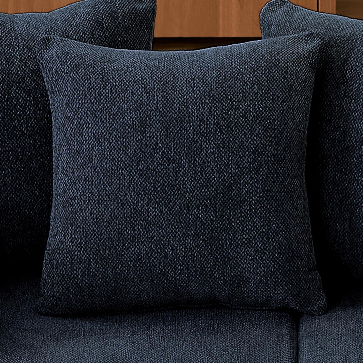 Minimalist Interior Sofa, Upholstered L Shape Cloud Couch, Chenille Modular Sofa Couch with Pillows for Living Room Apartment Studio/No Assembly Require-Left Facing Chaise(Blue)