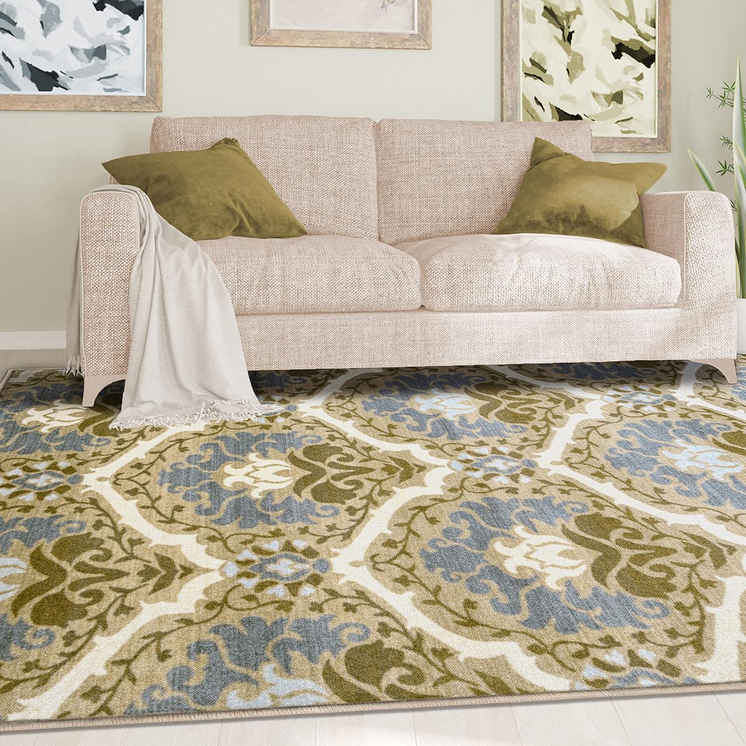 Superior Chloe Floral Indoor Outdoor Area Rug, 8' x 10', Taupe