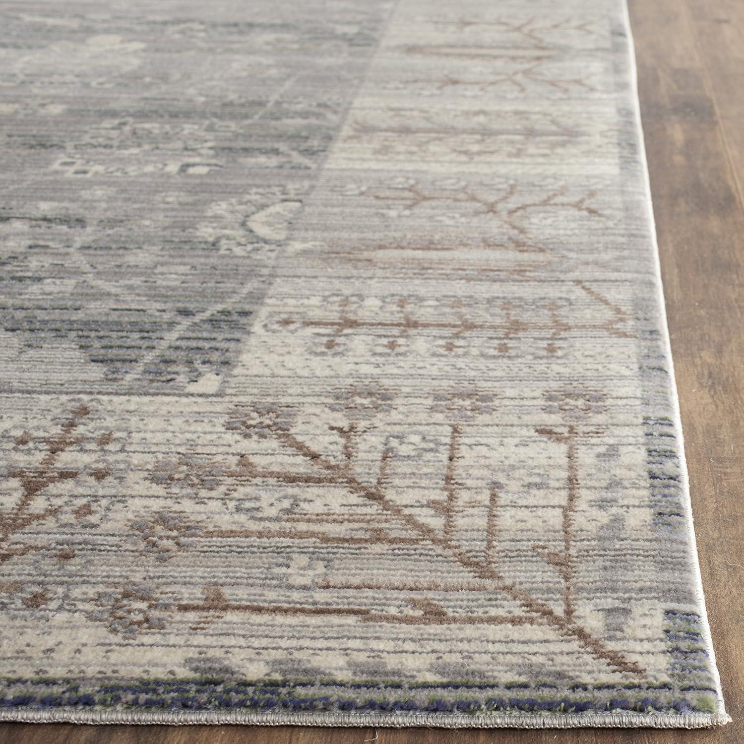 Gray Rectangular 8' x 10' Reversible Synthetic Rug