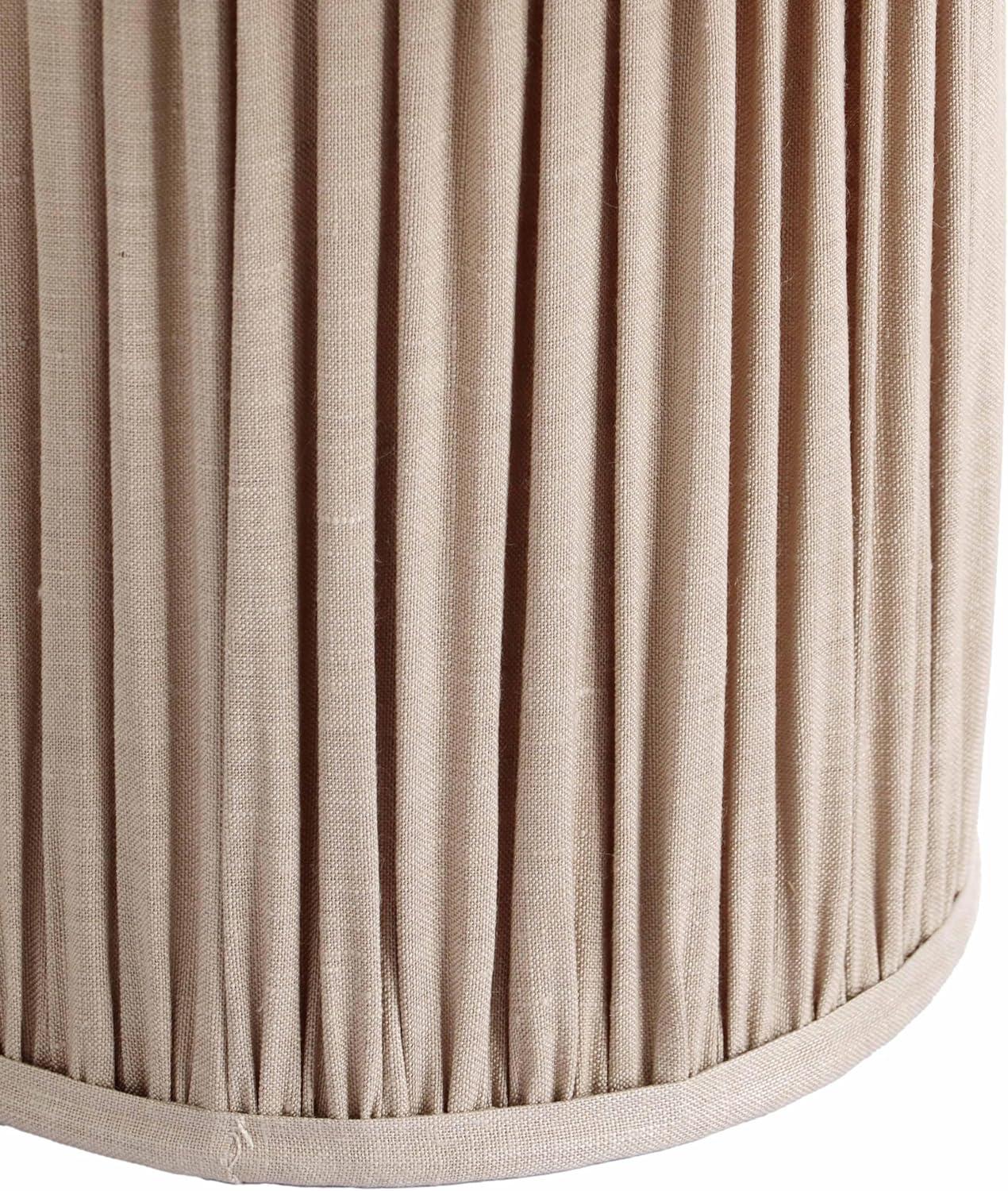 Corrine Beige Linen Pleated Table Lamp