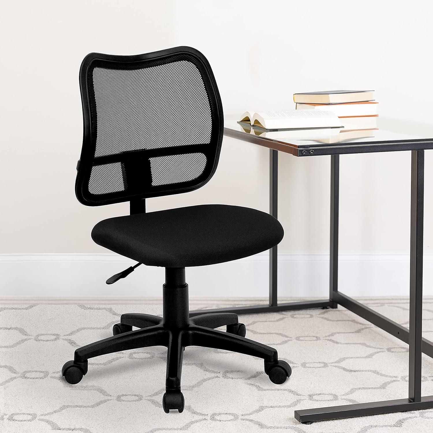 Flash Furniture Mid-Back Black Mesh Swivel Task Office Chair