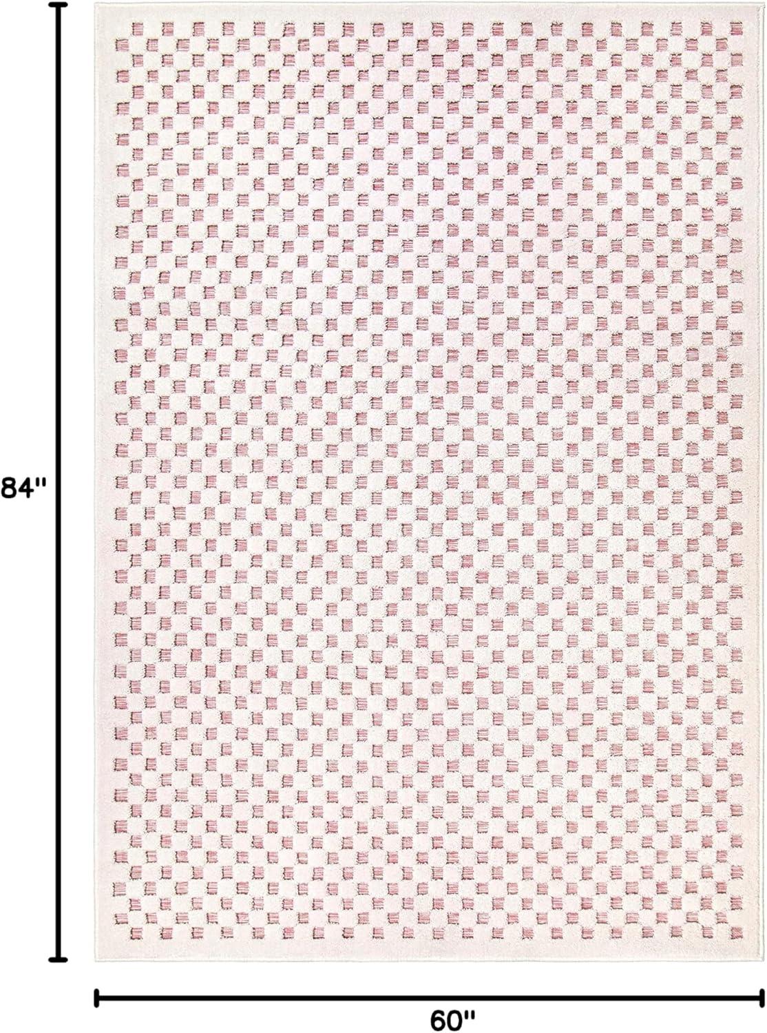 Simply Southern Cottage Lecompte 5' X 7' Pink High Low Area Rug