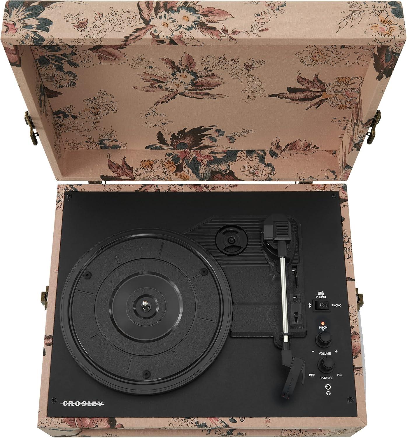 Crosley Floral Voyager Bluetooth Record Player