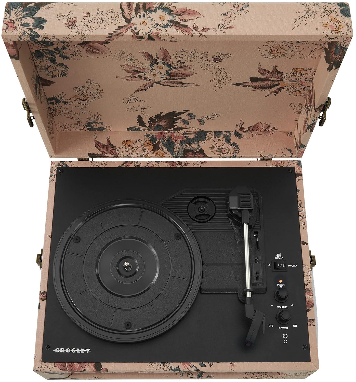 Crosley Floral Voyager Bluetooth Record Player