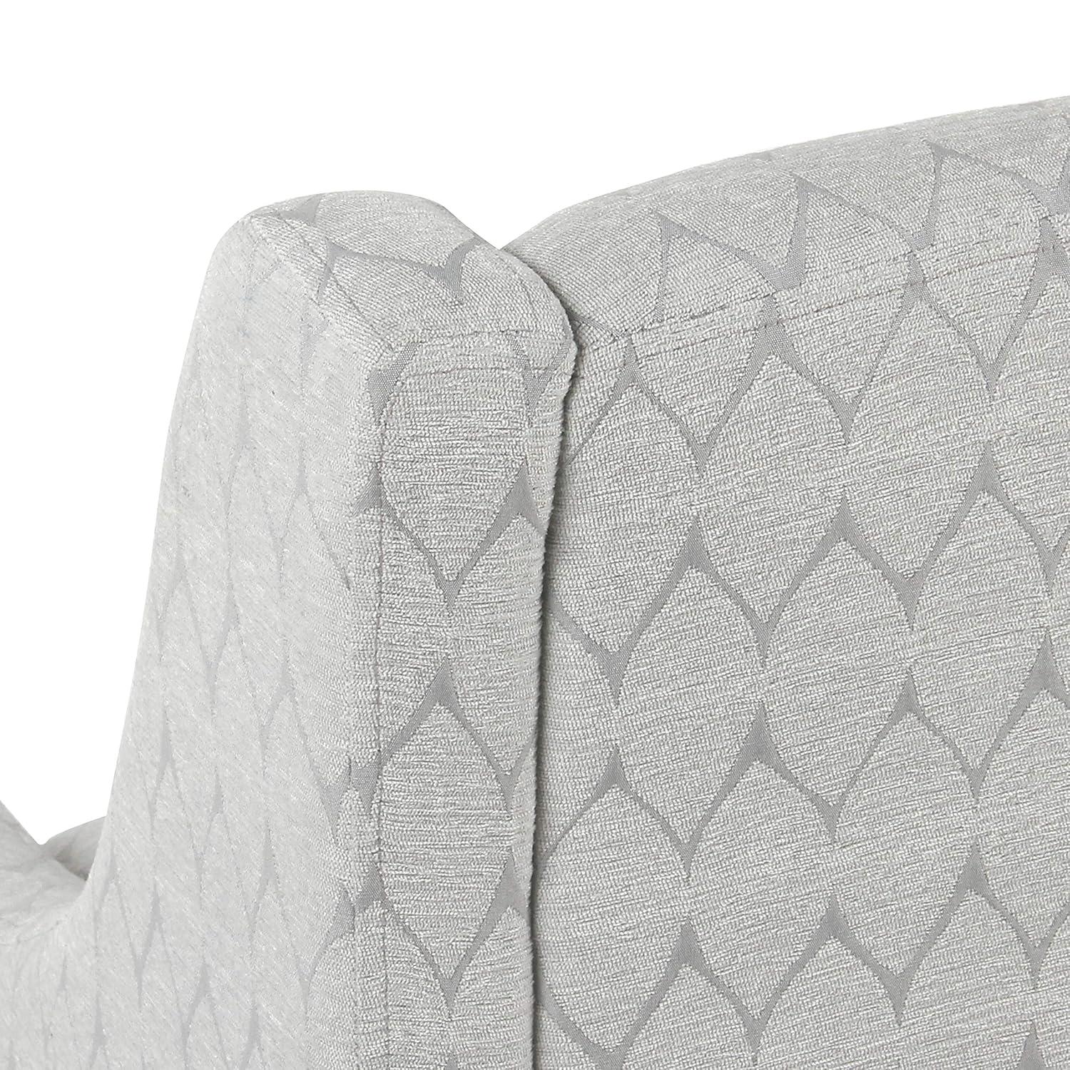 HomePop Modern Swoop Arm Accent Chair, Gray Leaf