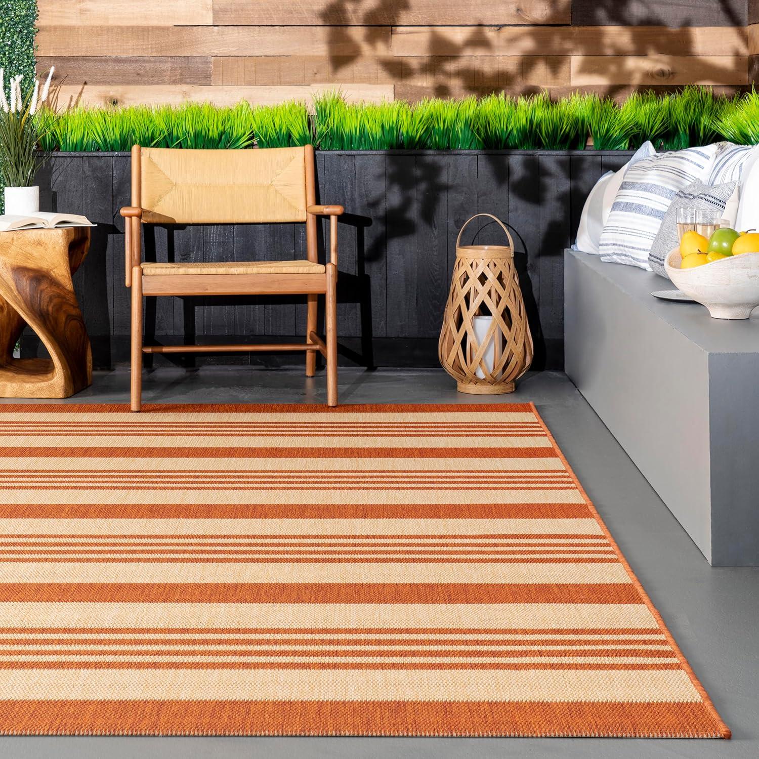 Nuloom Robin Multi Stripe Indoor/Outdoor Area Rug