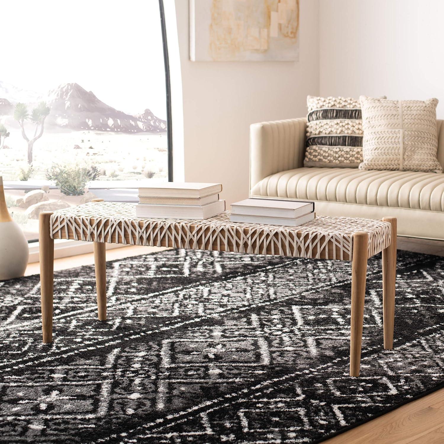 Kazbah 47" Genuine Leather Bench