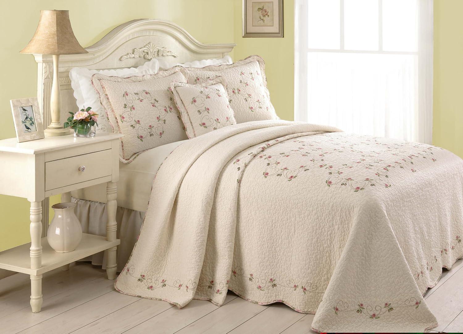 Felisa Embroidered Single Bedspread/Coverlet