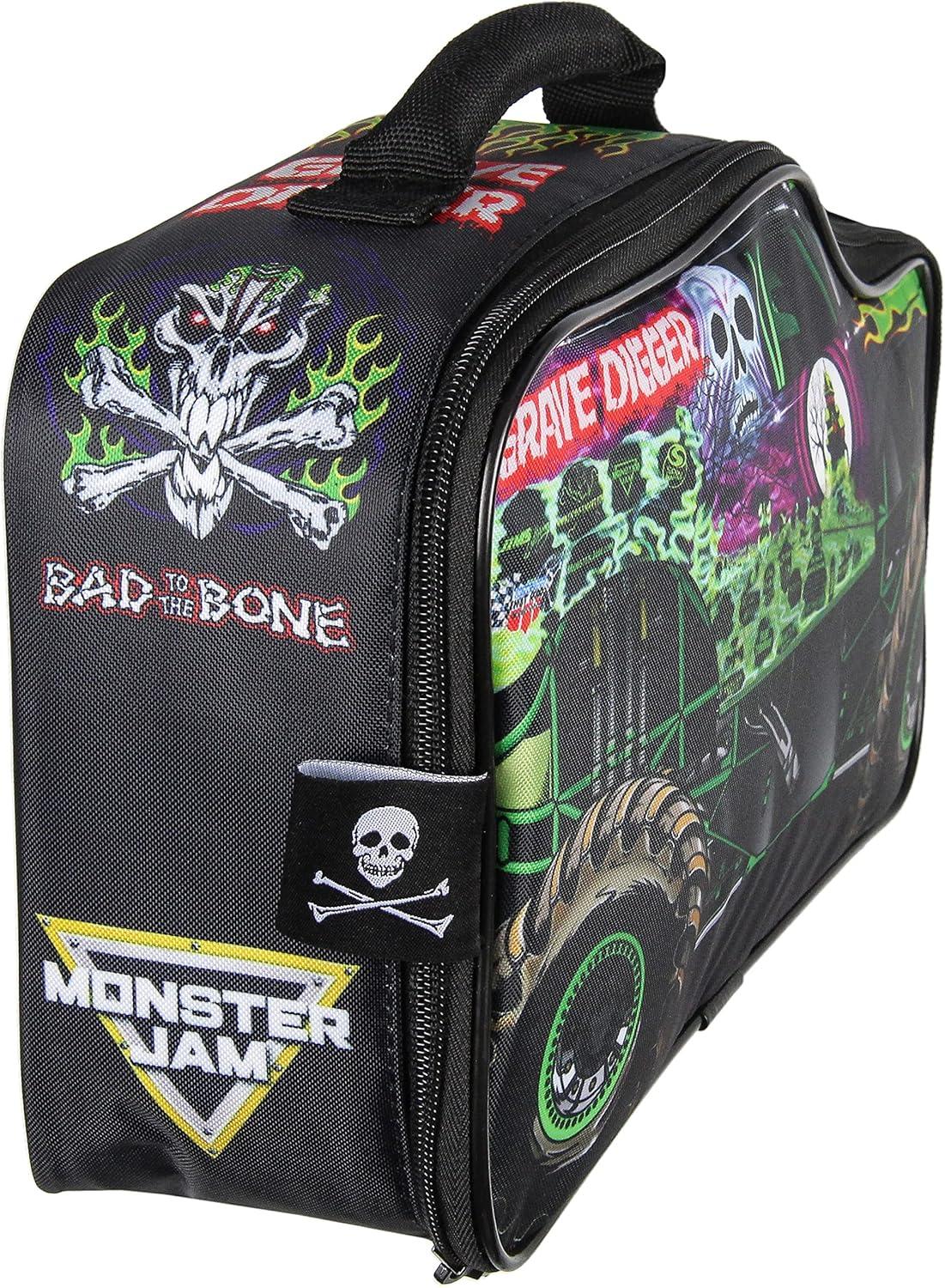 Monster Jam Lunch Box Grave Digger Truck Shaped Insulated Big Lunch Bag for Work Travel