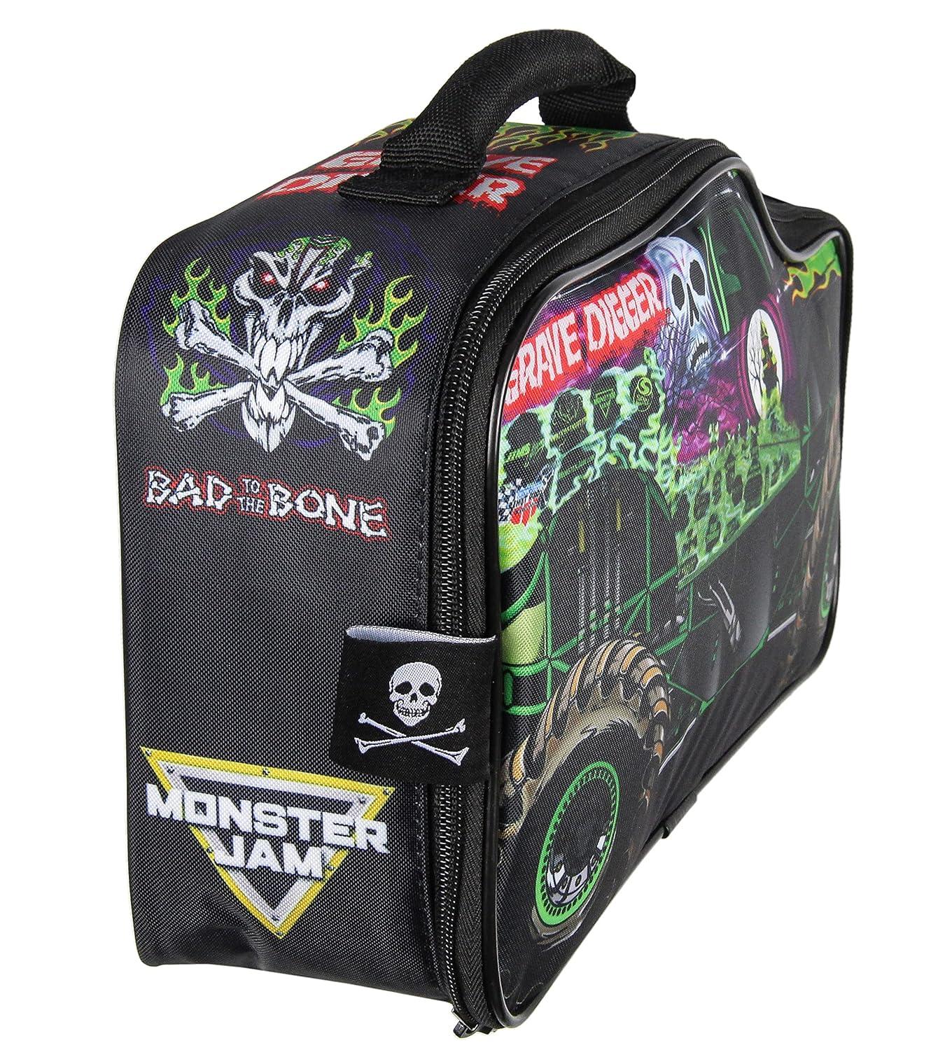 Monster Jam Lunch Box Grave Digger Truck Shaped Insulated Big Lunch Bag for Work Travel