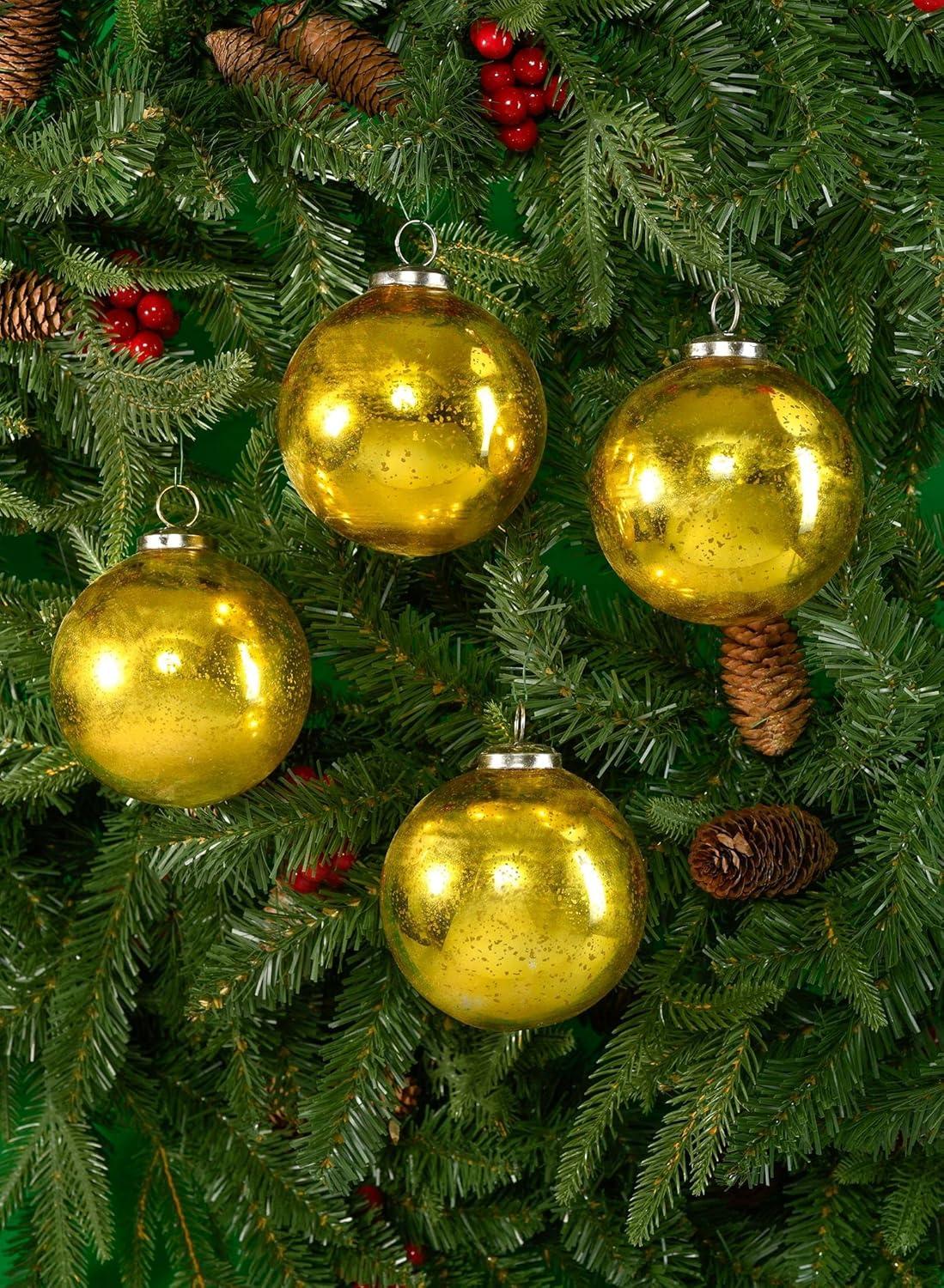 Glass Ball Ornament (Set of 4)