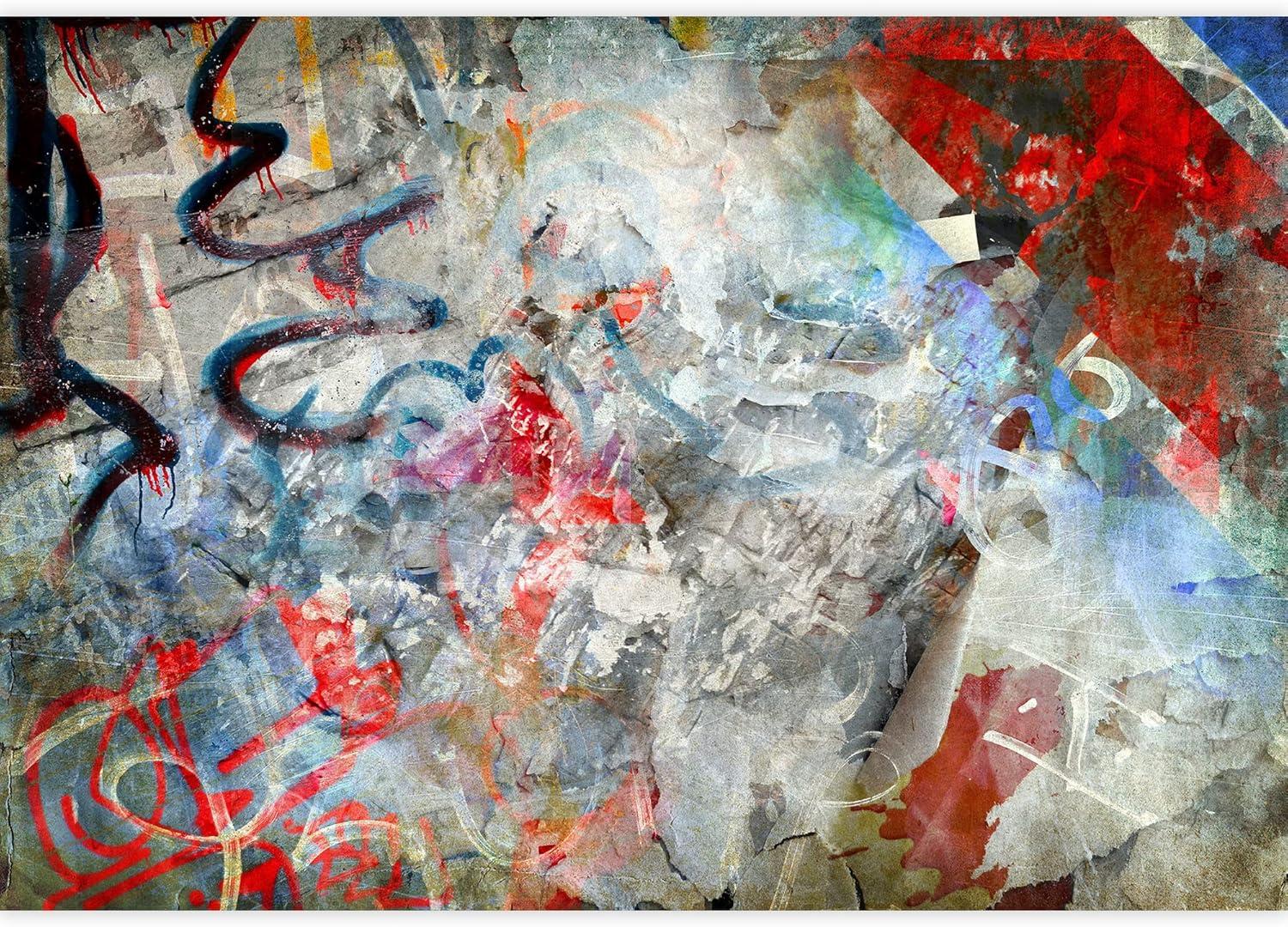 wall26 - Fondo de Graffiti, Ilustración Grunge - Mural de Pared Removible / Papel Tapiz Grande Autoadhesivo - 100x144 Pulgadas