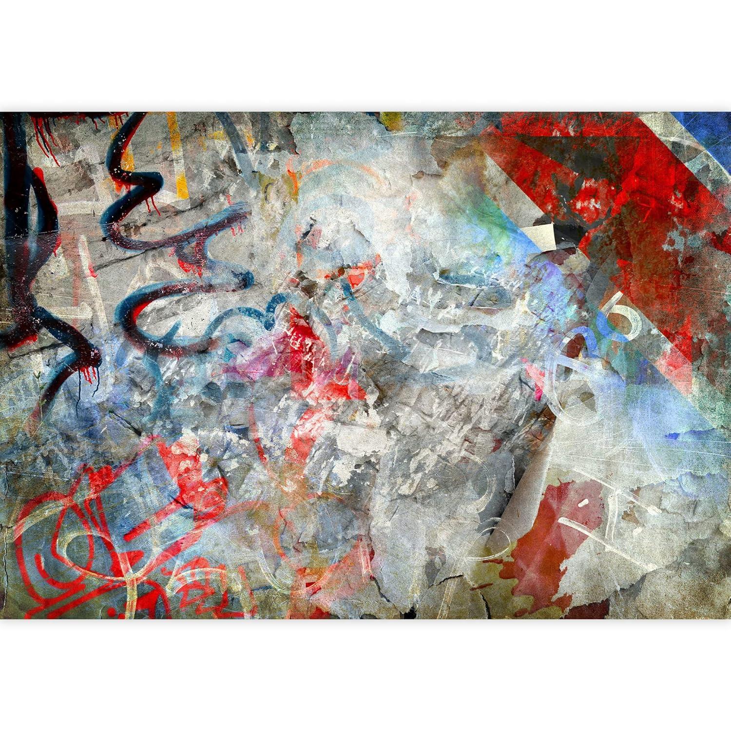 wall26 - Fondo de Graffiti, Ilustración Grunge - Mural de Pared Removible / Papel Tapiz Grande Autoadhesivo - 100x144 Pulgadas